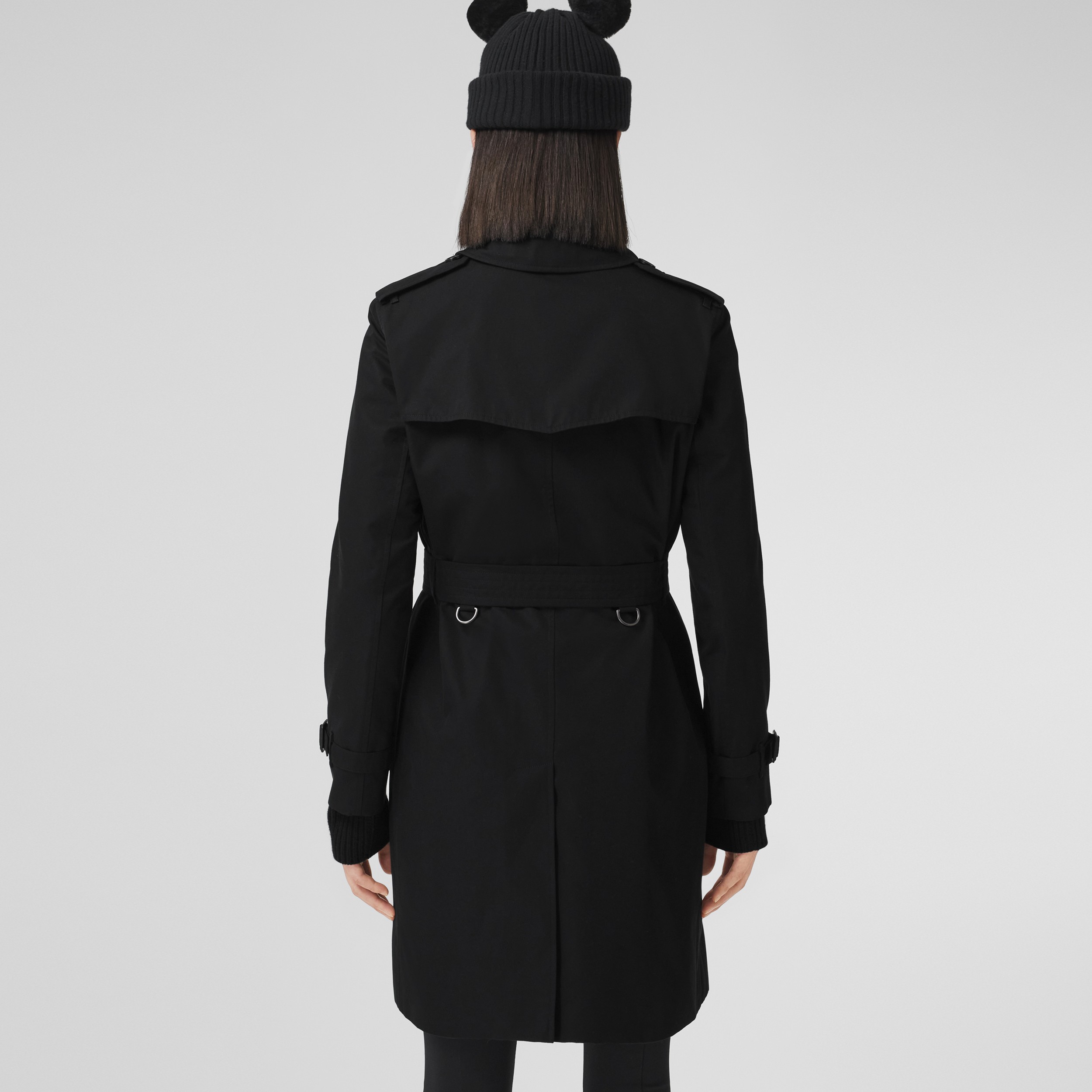 The Mid-length Kensington Heritage Trench Coat in Black - Women | Burberry® Official - 3