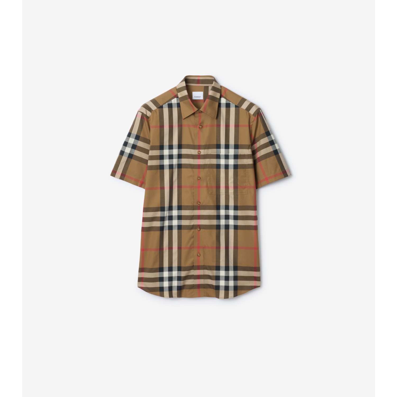 ＊Burberry＊レギュラーフィット コットンポプリンシャツ レギュラーフィット コットンポプリンシャツ (オプティック