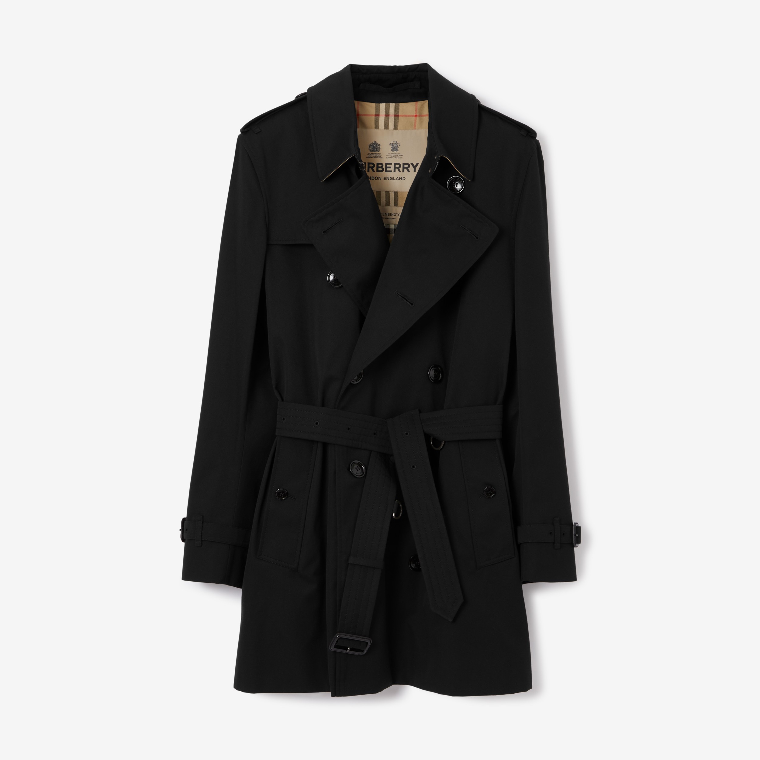 Short Heritage Trench Coat in Black - | Burberry® Official