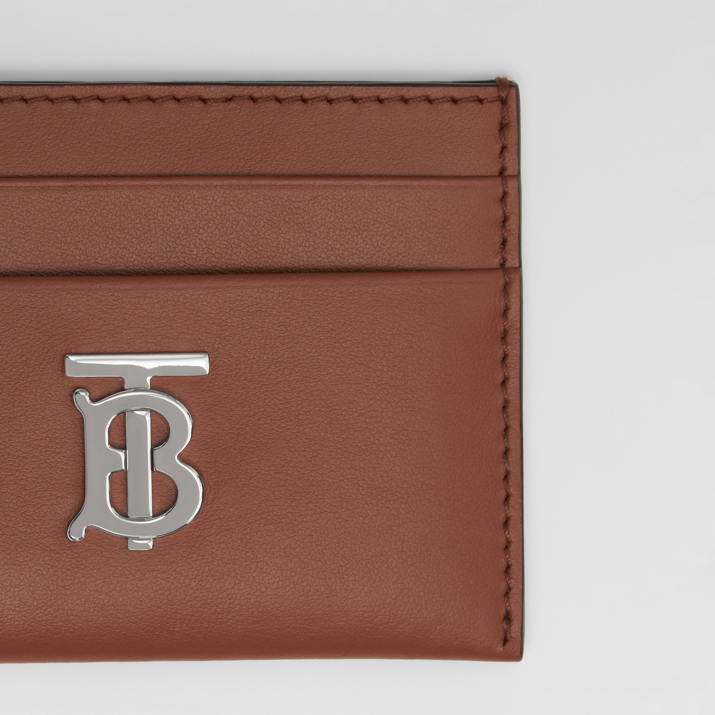 Leather TB Card Case in Malt Brown - Women | Burberry® Official - 2