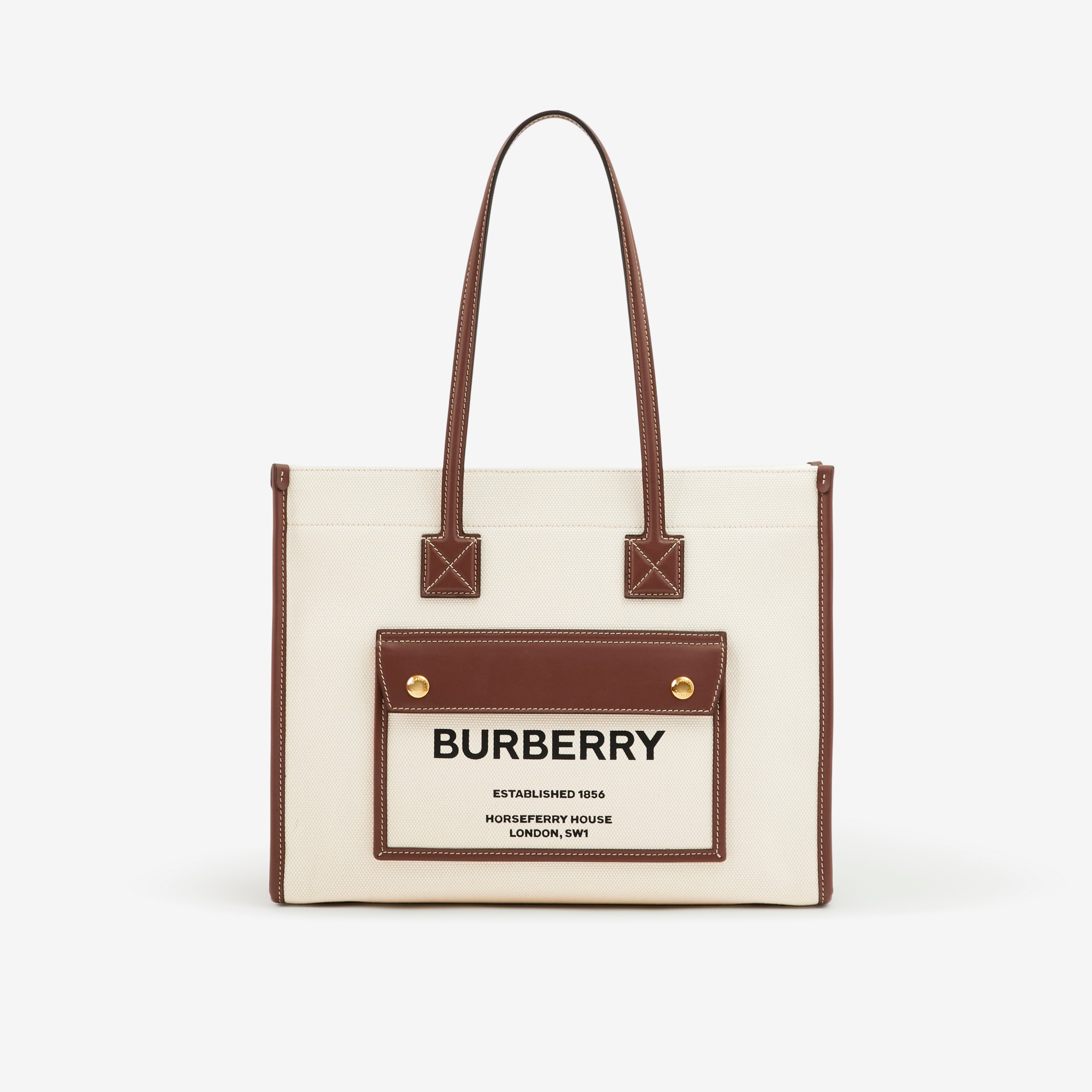 Small Freya Tote in Natural/tan - Women | Burberry® Official - 1