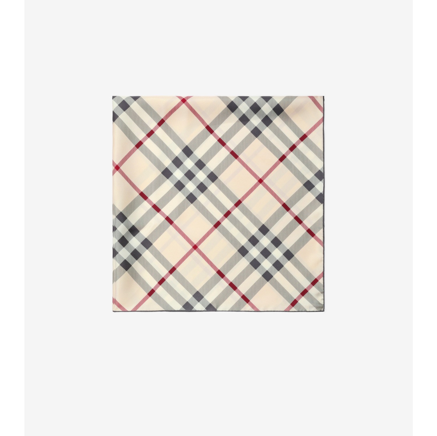 チェック シルク スカーフ (ストーン) | Burberry®公式サイト