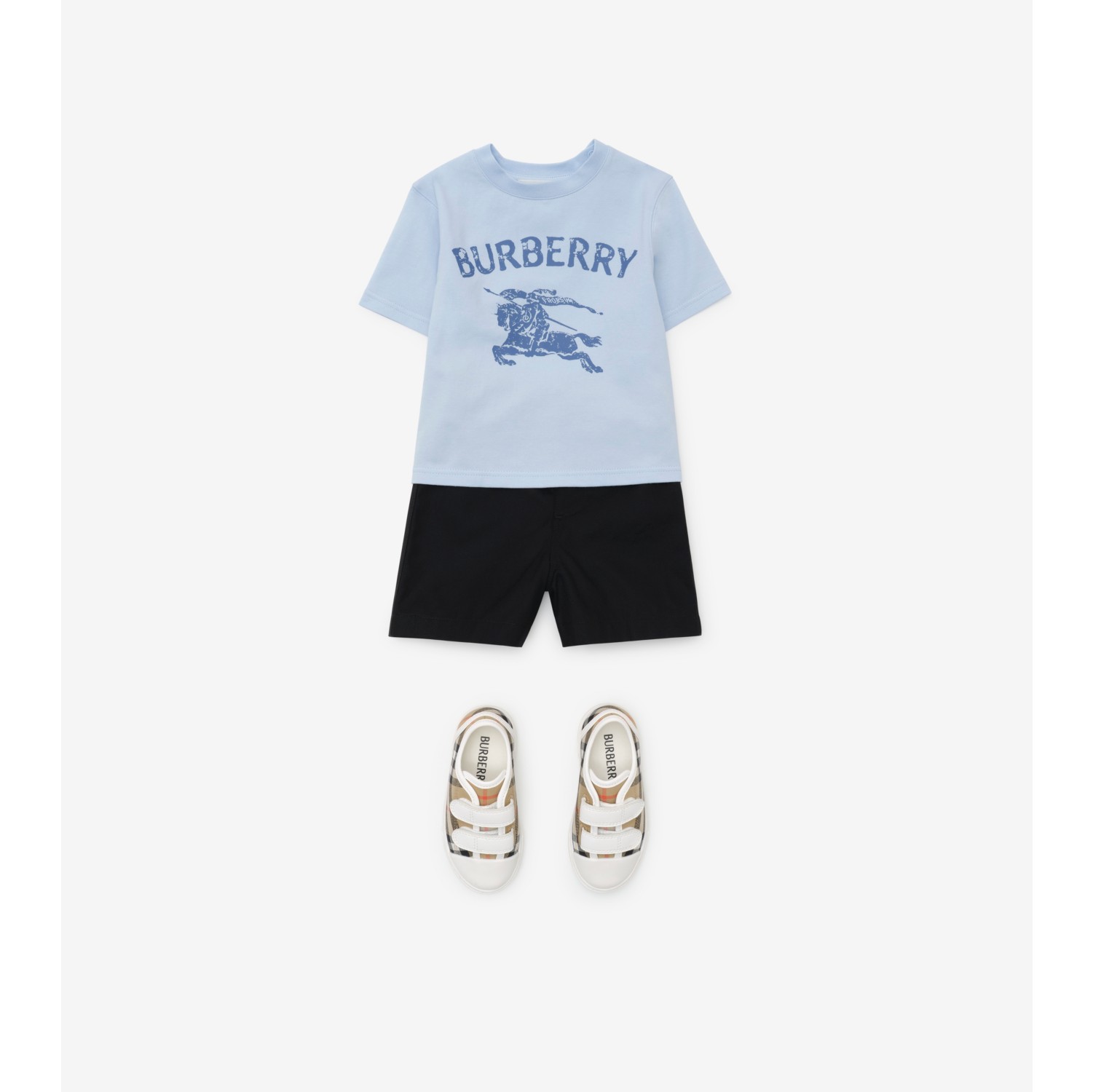 ナイト ストレッチコットンTシャツ (アイスブルー) | Burberry®公式サイト