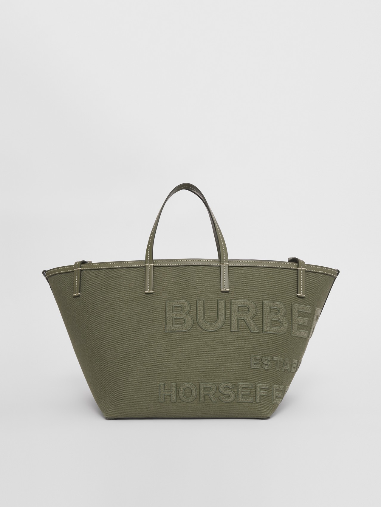 Strandtasche im Miniformat mit Horseferry-Schriftzug (Dunkles Farngrün)