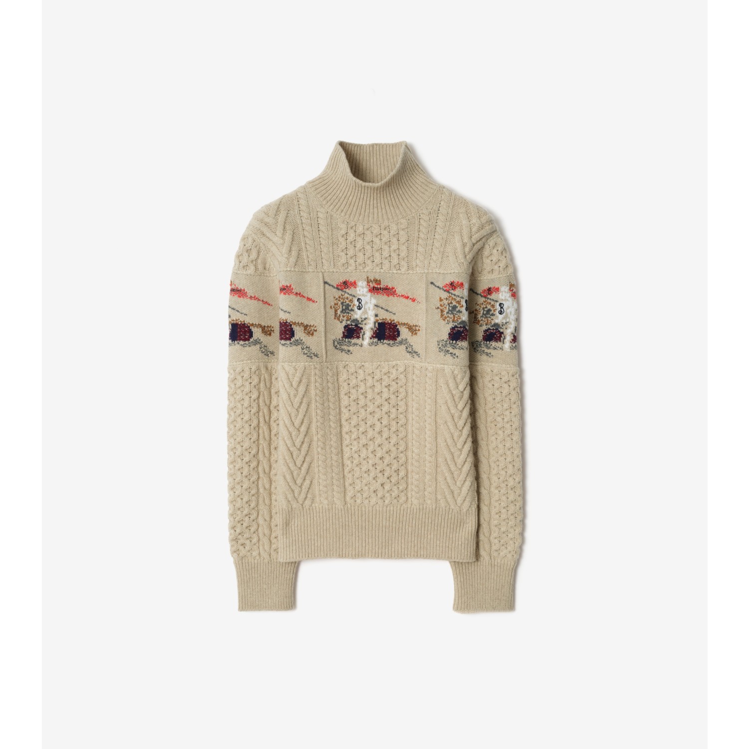 EKD Aran Knit Wool Sweater