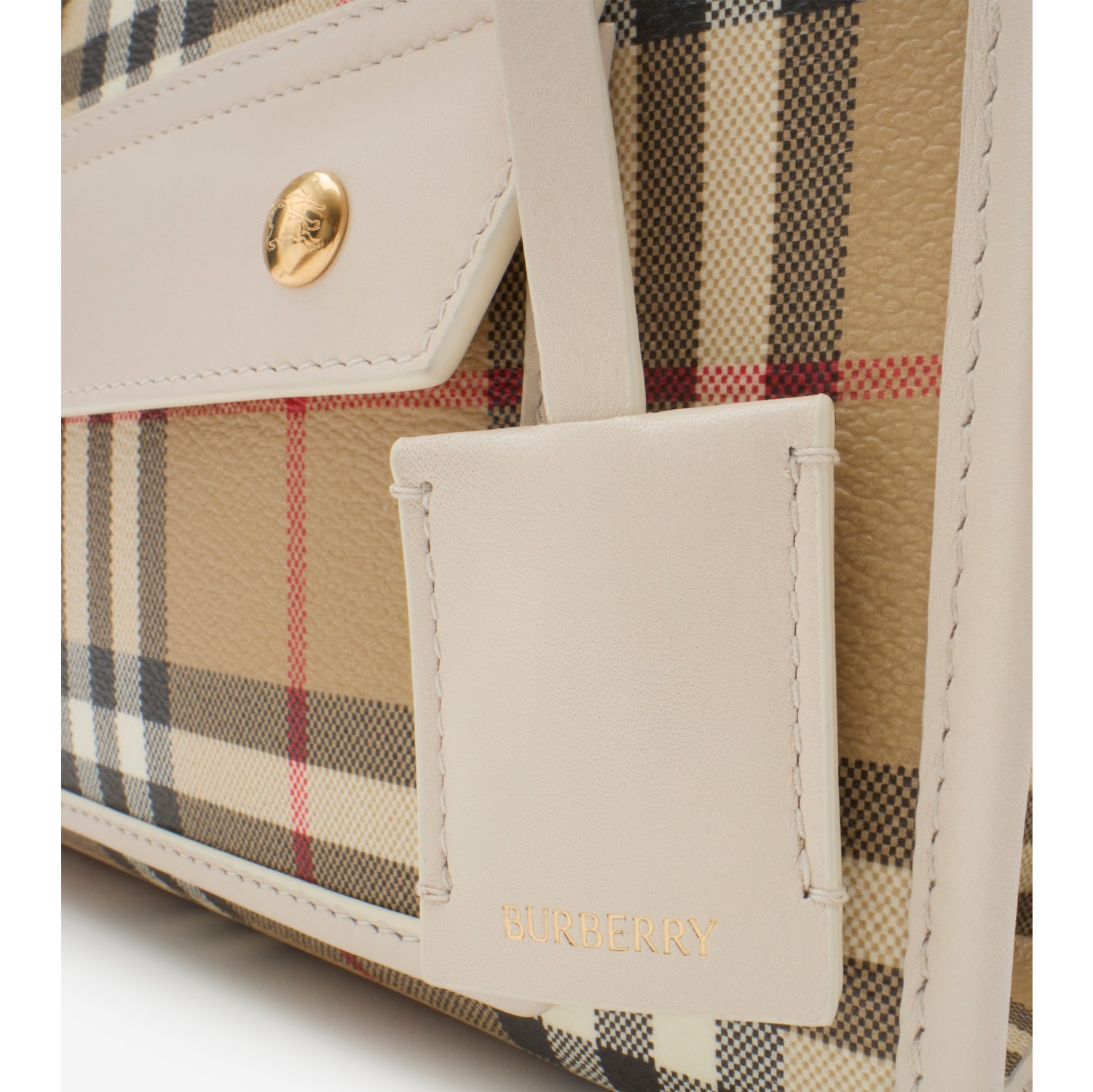 Mini Freya Tote in Vintage check/soap beige - Women, Cotton, Technical | Burberry® Official