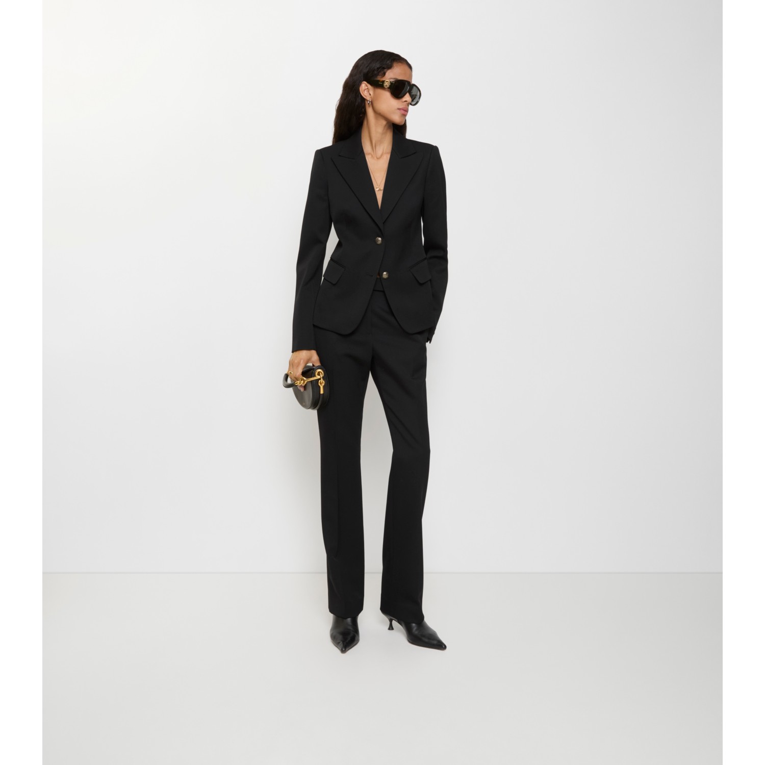 Grain de Poudre Wool Tailored Trousers - thumbnail 2