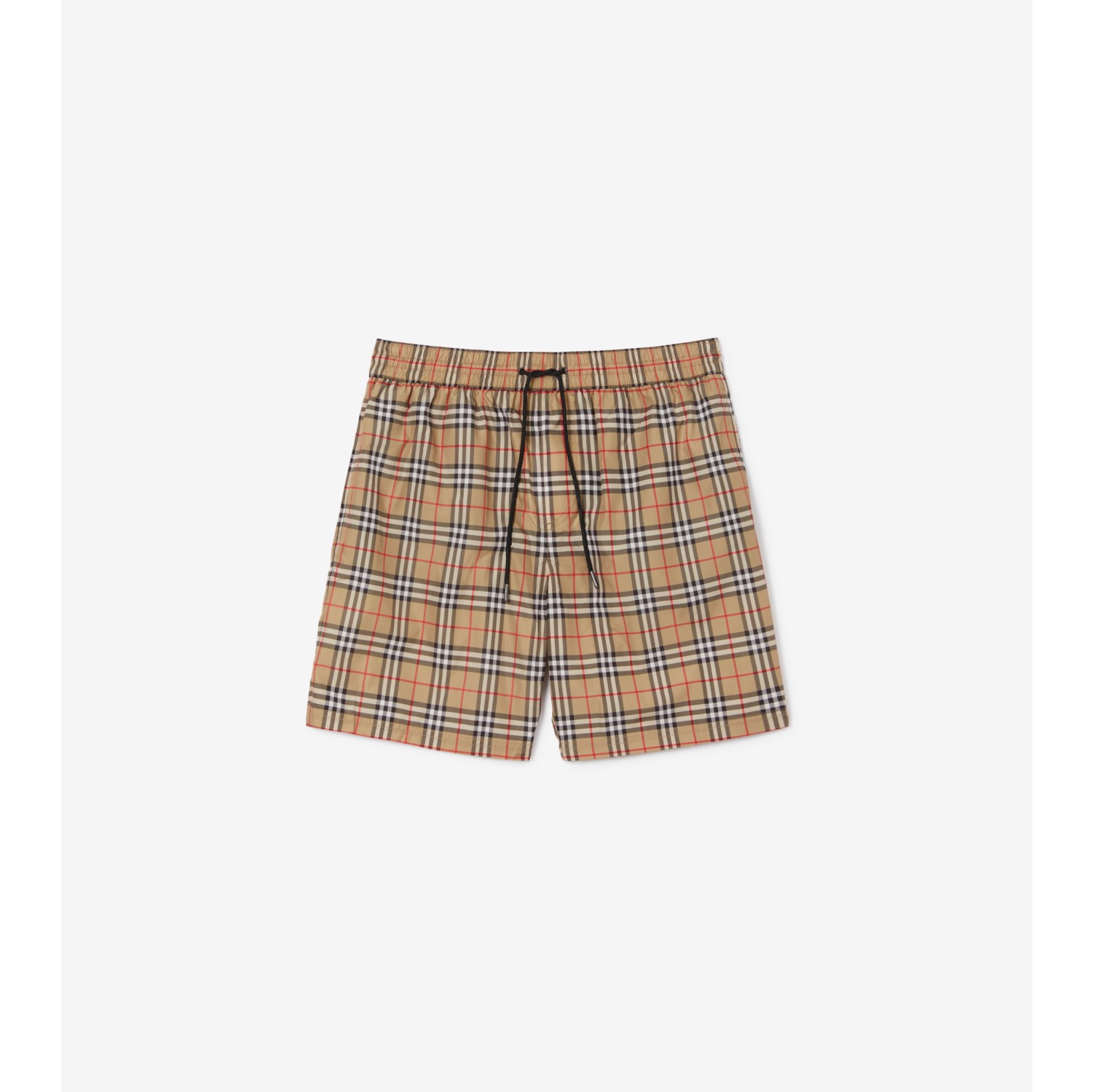 Check Swim Shorts in Archive beige Men Burberry Official