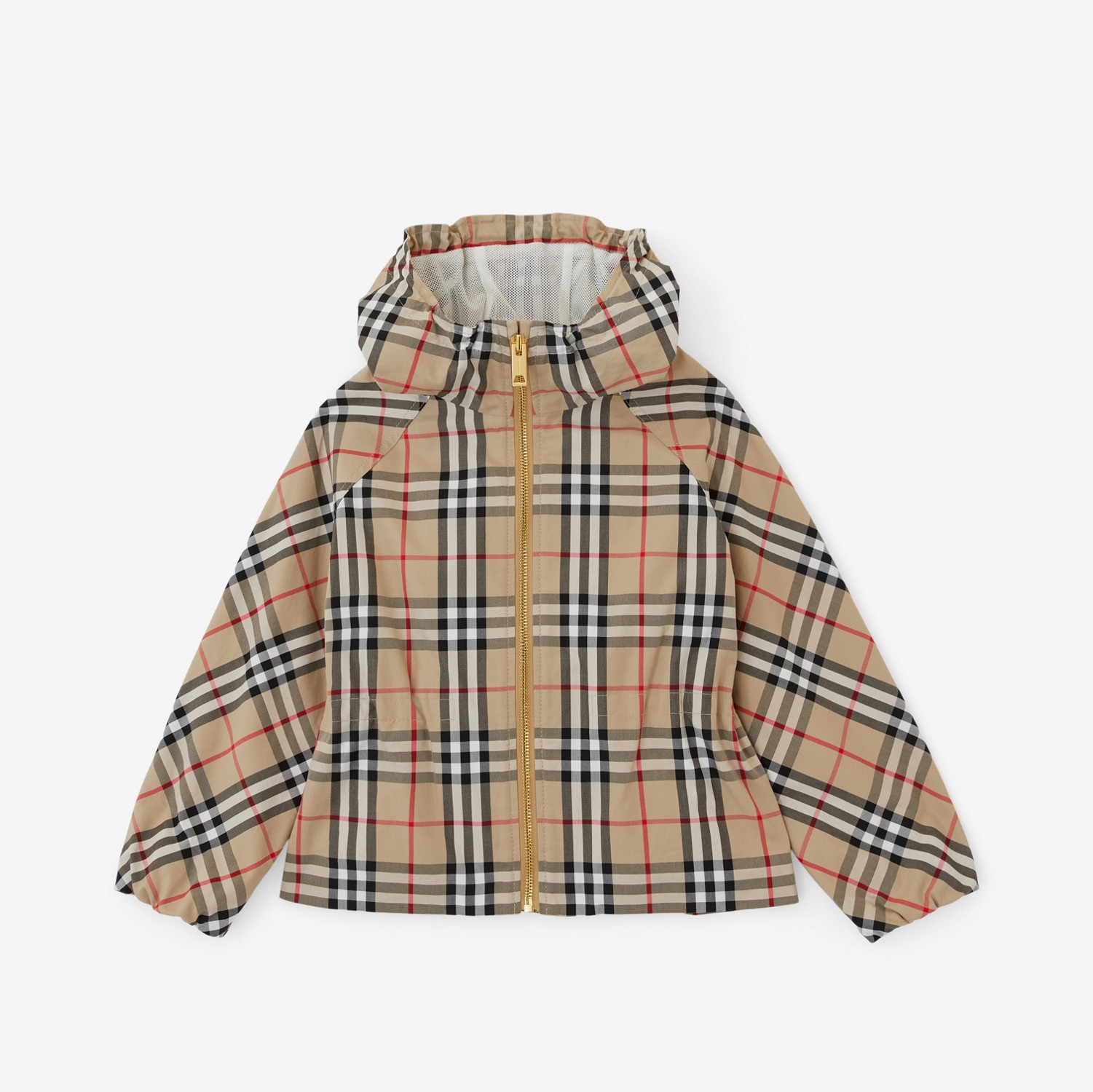 Vintage Check Cotton Hooded Jacket
