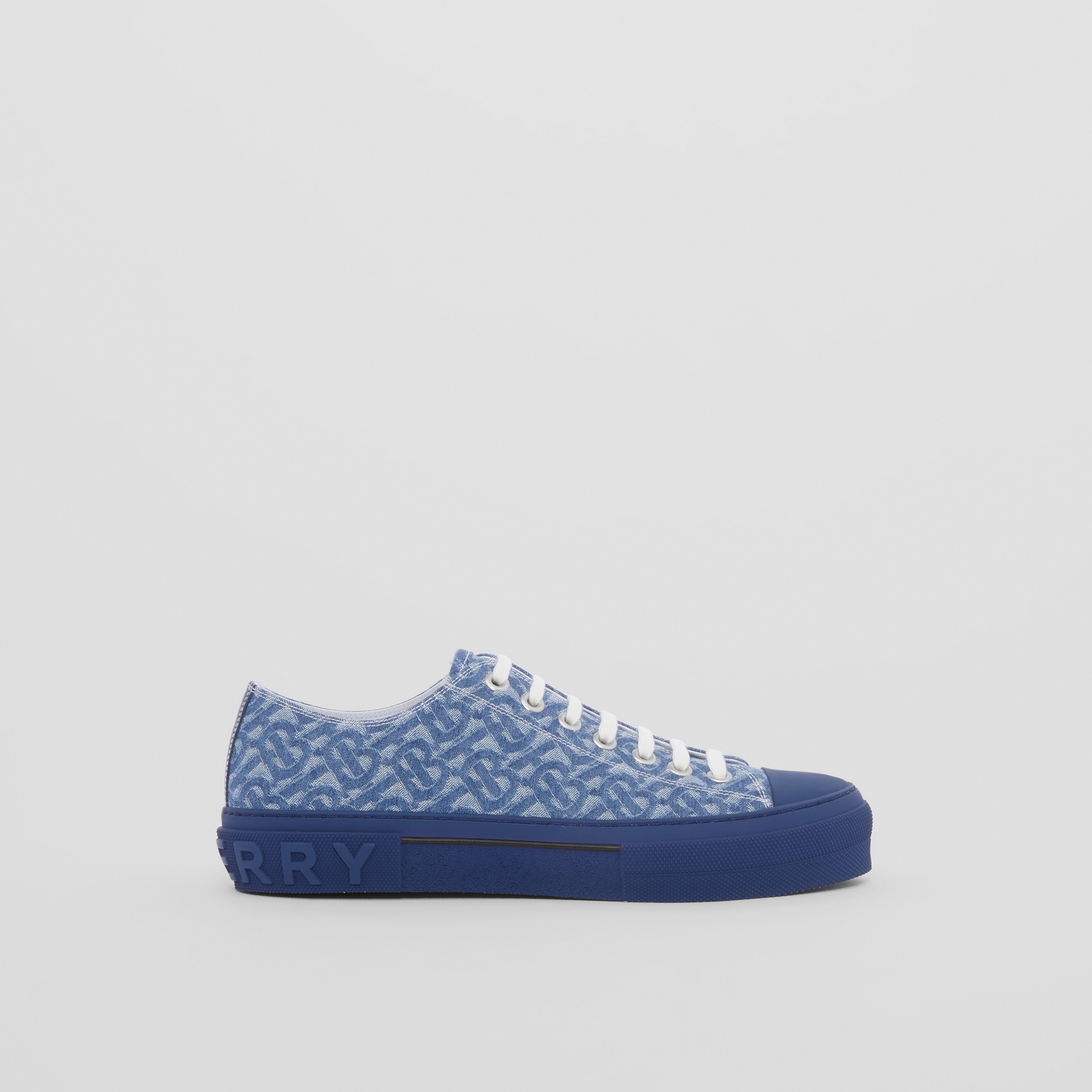 Sneakers en denim Monogram (Bleu) - Homme | Site officiel Burberry® - 1