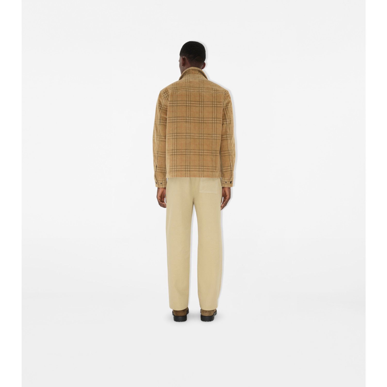 Cord-Hemdjacke in Check