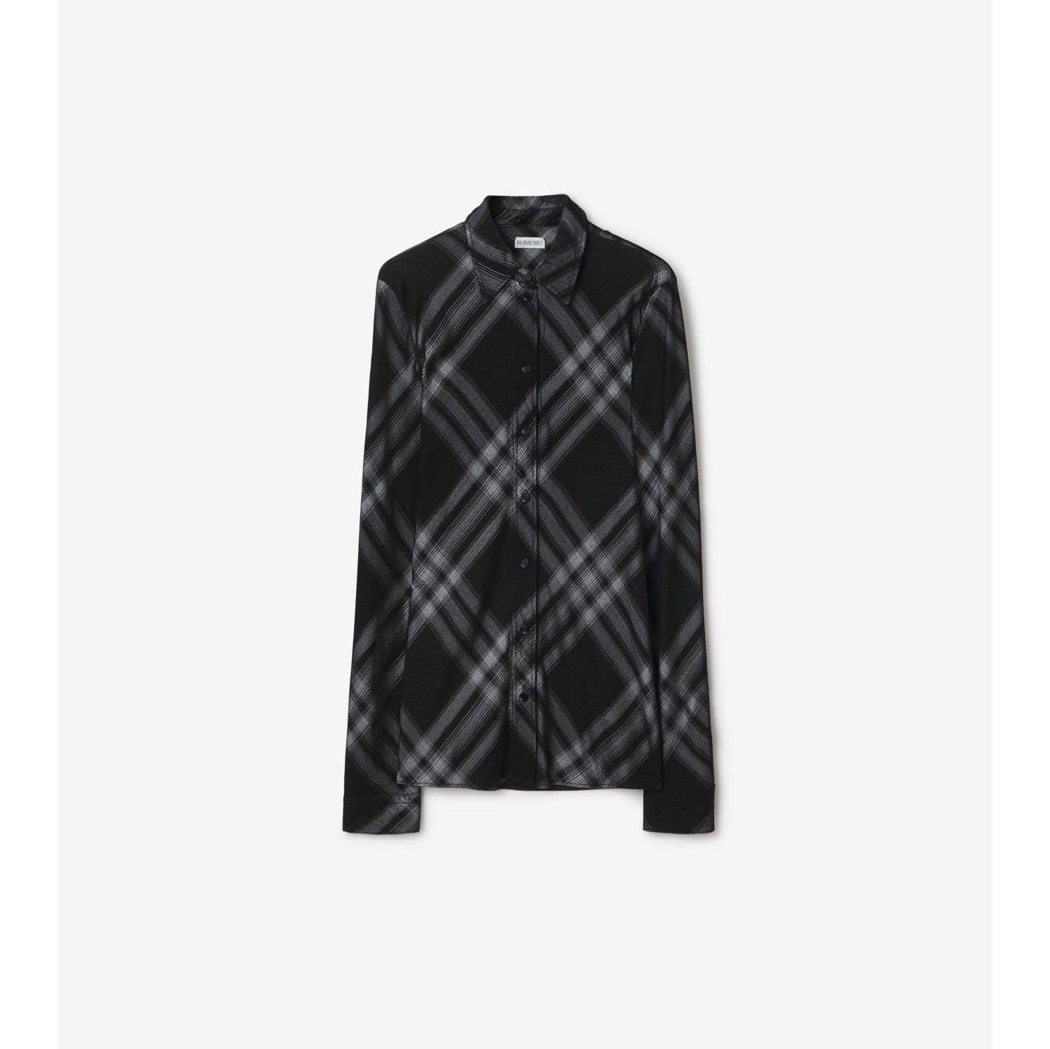 Check Shirt in Monochrome - Women, Technical | Burberry® Official