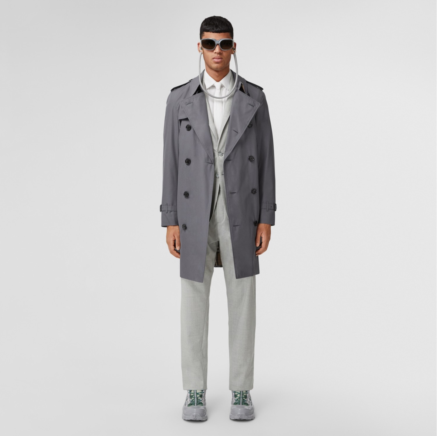 Burberry hotsell grey trench