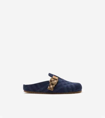 Check Denim Urchin Clogs in Navy - Women | Burberry® Official