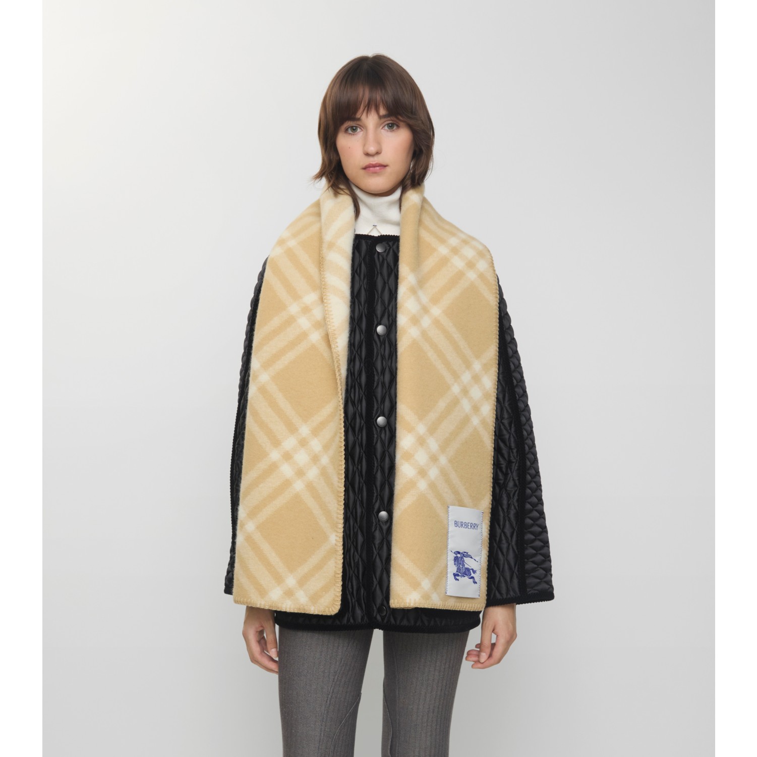 Check Wool Scarf