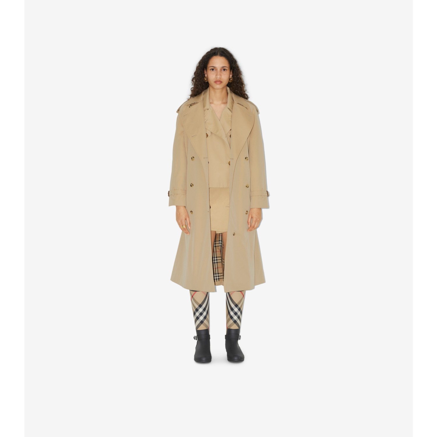 Long Trench Coat in Honey - Women | Burberry® Official