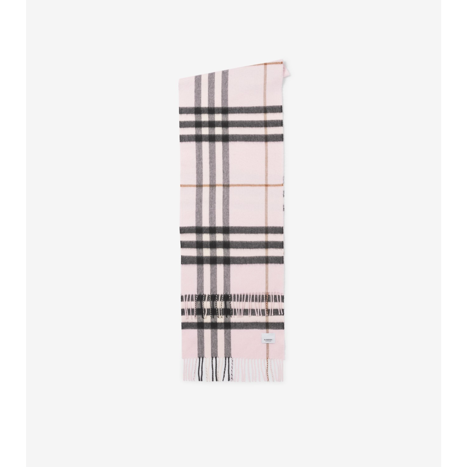 Burberry Pale Copper Pink Monogram Pattern Scarf
