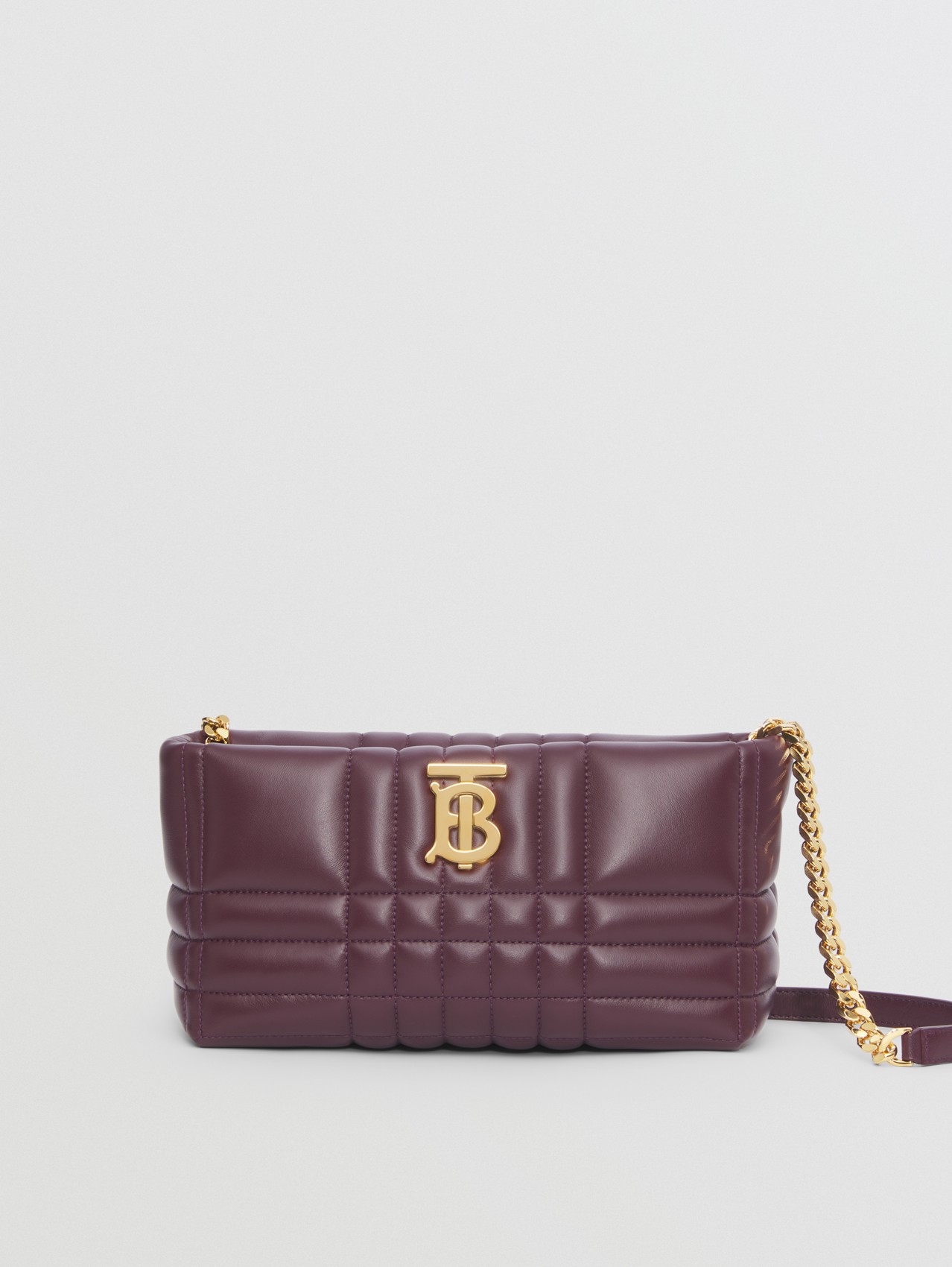 Small Quilted Lambskin Soft Lola Bag in Deep Maroon