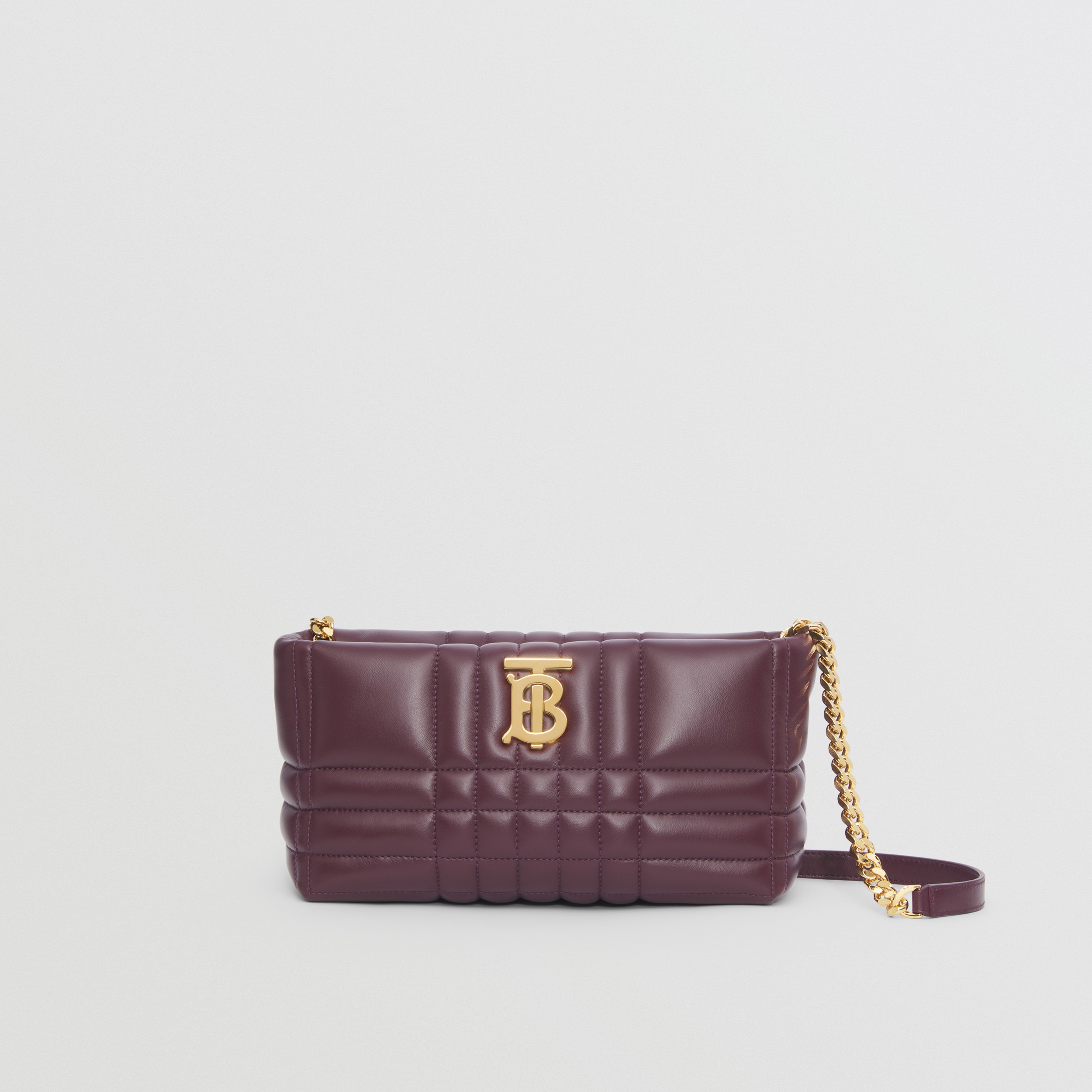 Quilted Leather Small Soft Lola Bag in Deep Maroon - Women | Burberry® Official - 1