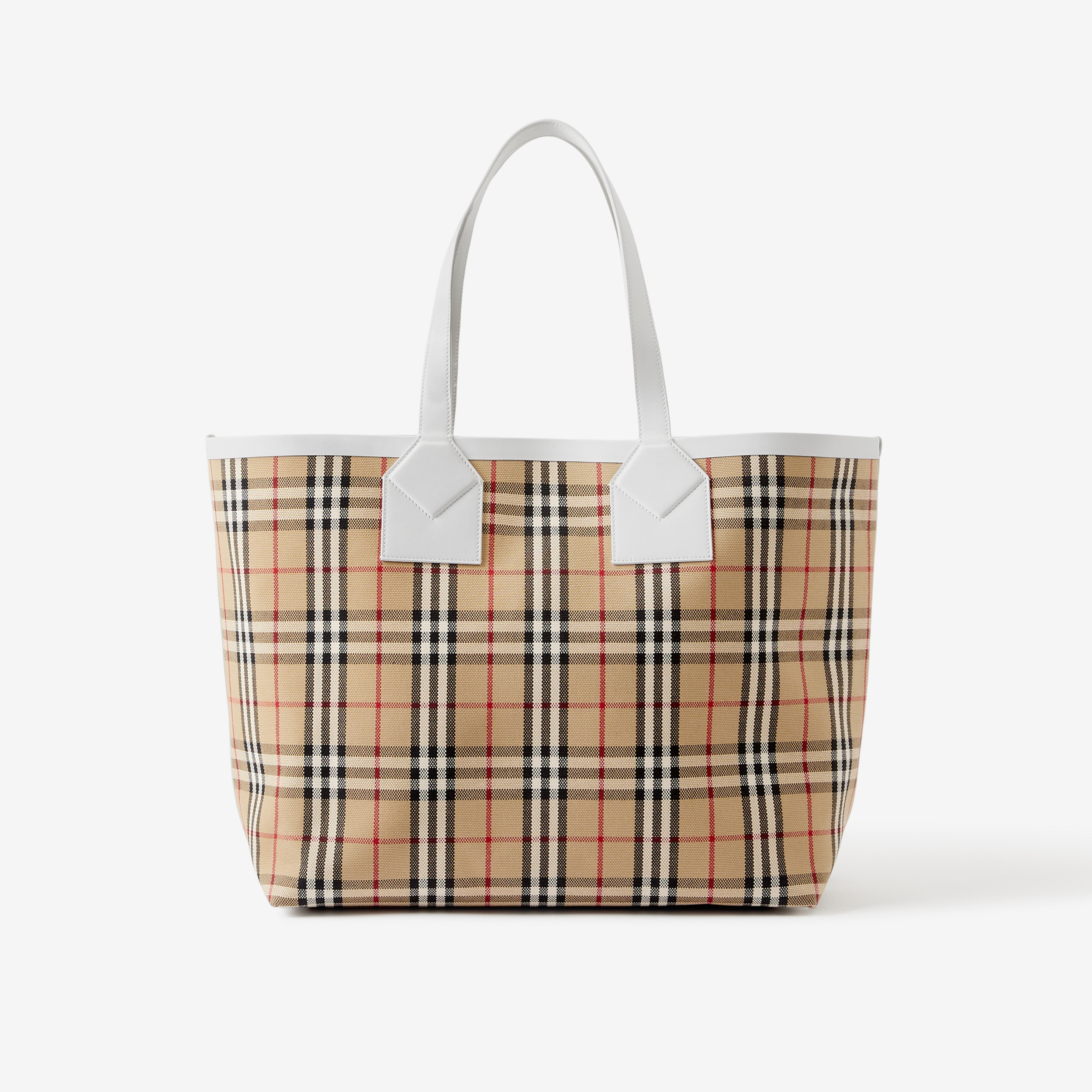 Large London Tote Bag in Archive Beige/white - Women | Burberry® Official - 1