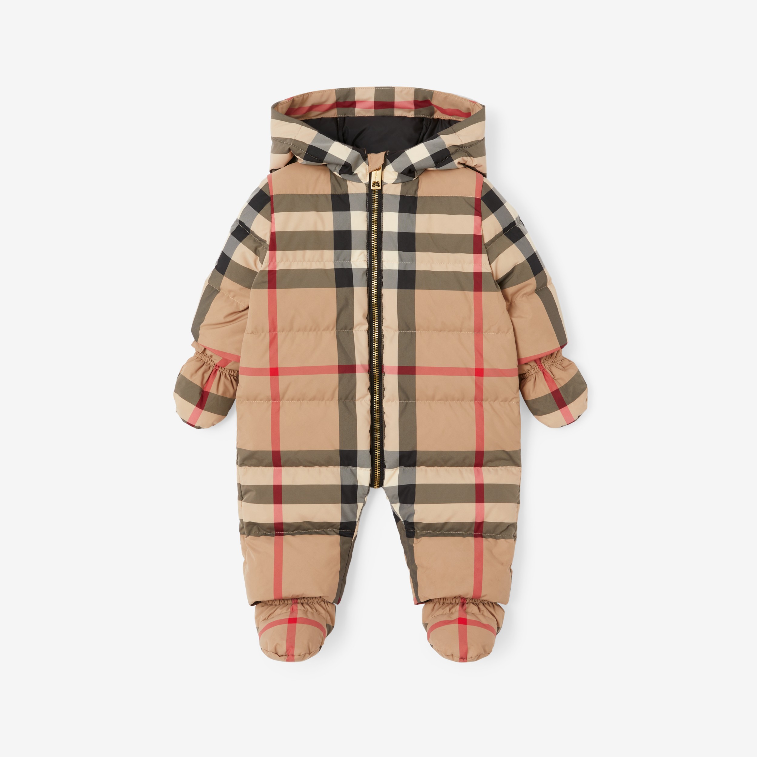 Check Puffer Suit in Archive Beige - Children | Burberry® Official