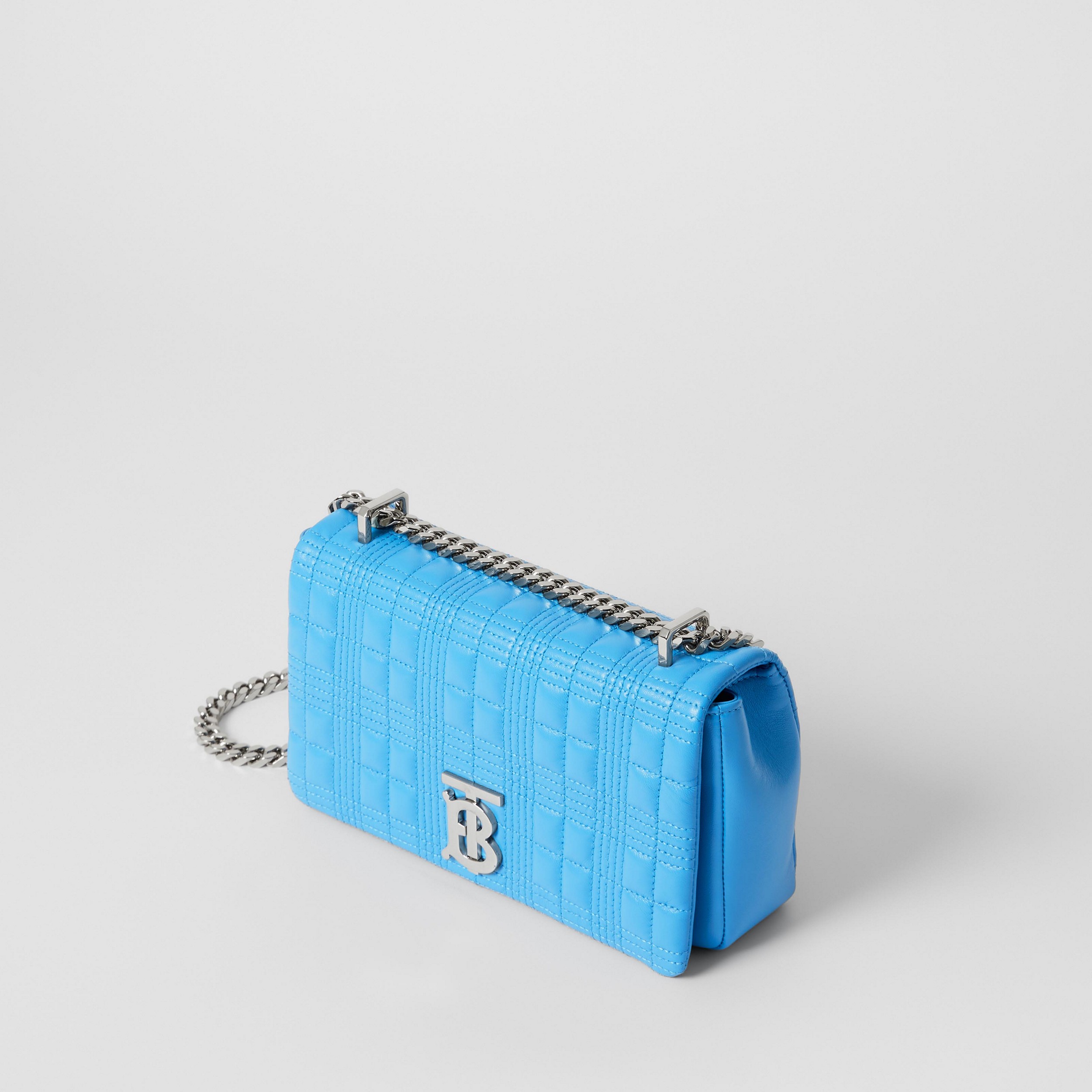 Small Quilted Lambskin Lola Bag in Bright Sky Blue - Women | Burberry® Official - 4
