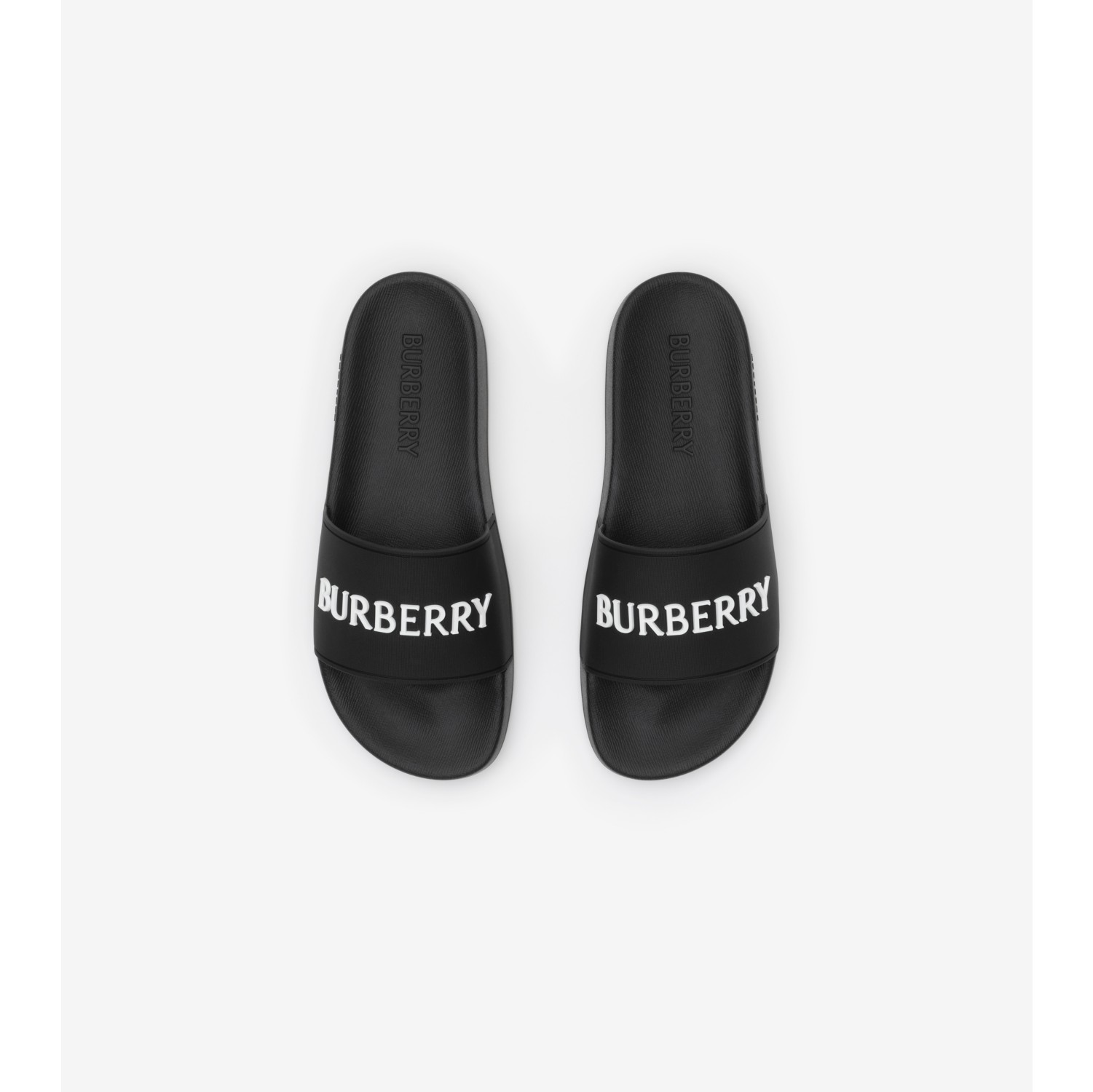Logo Slides in Black/white - Women | Burberry® Official