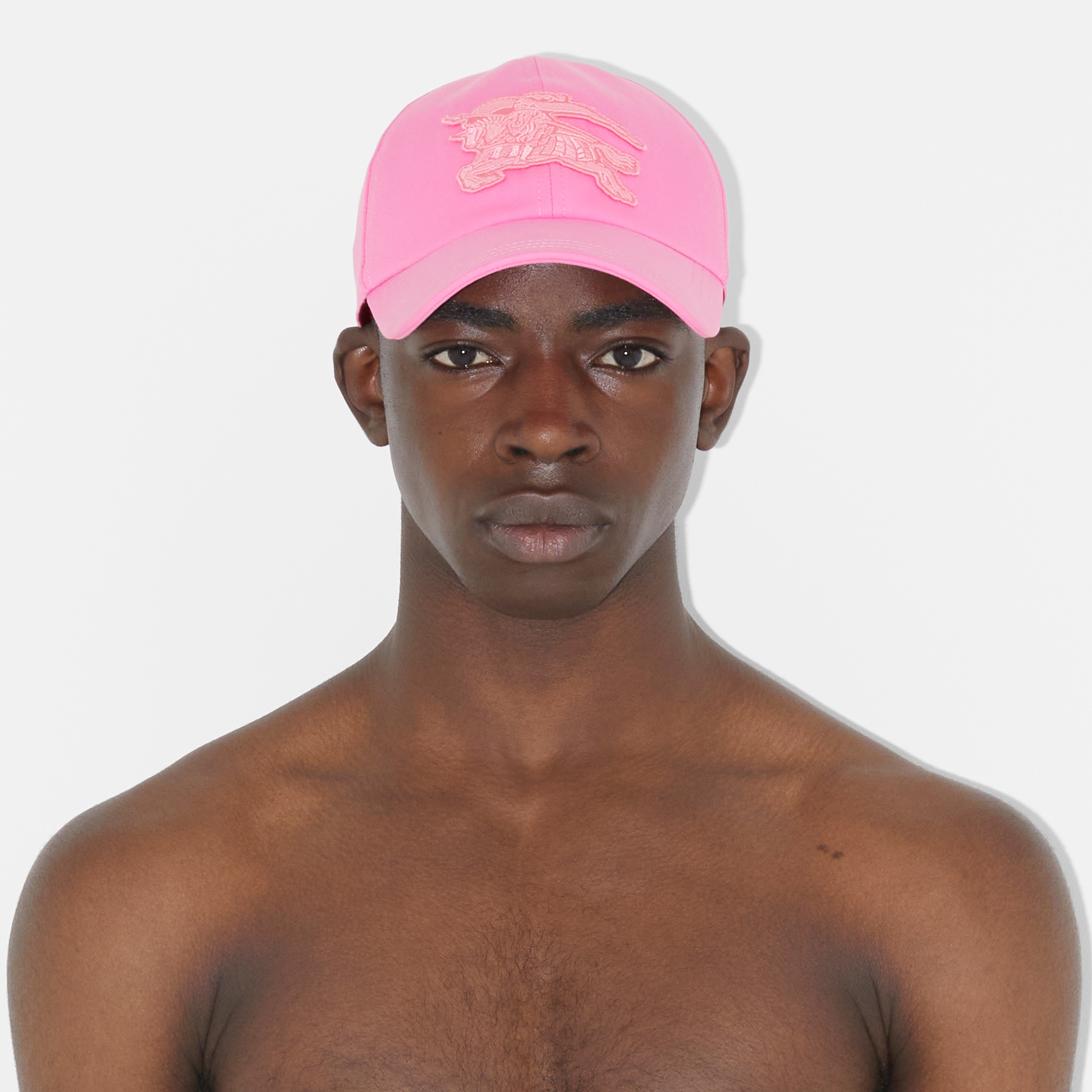 EKD Appliqué Cotton Gabardine Baseball Cap in Bubblegum Pink | Burberry® Official - 4