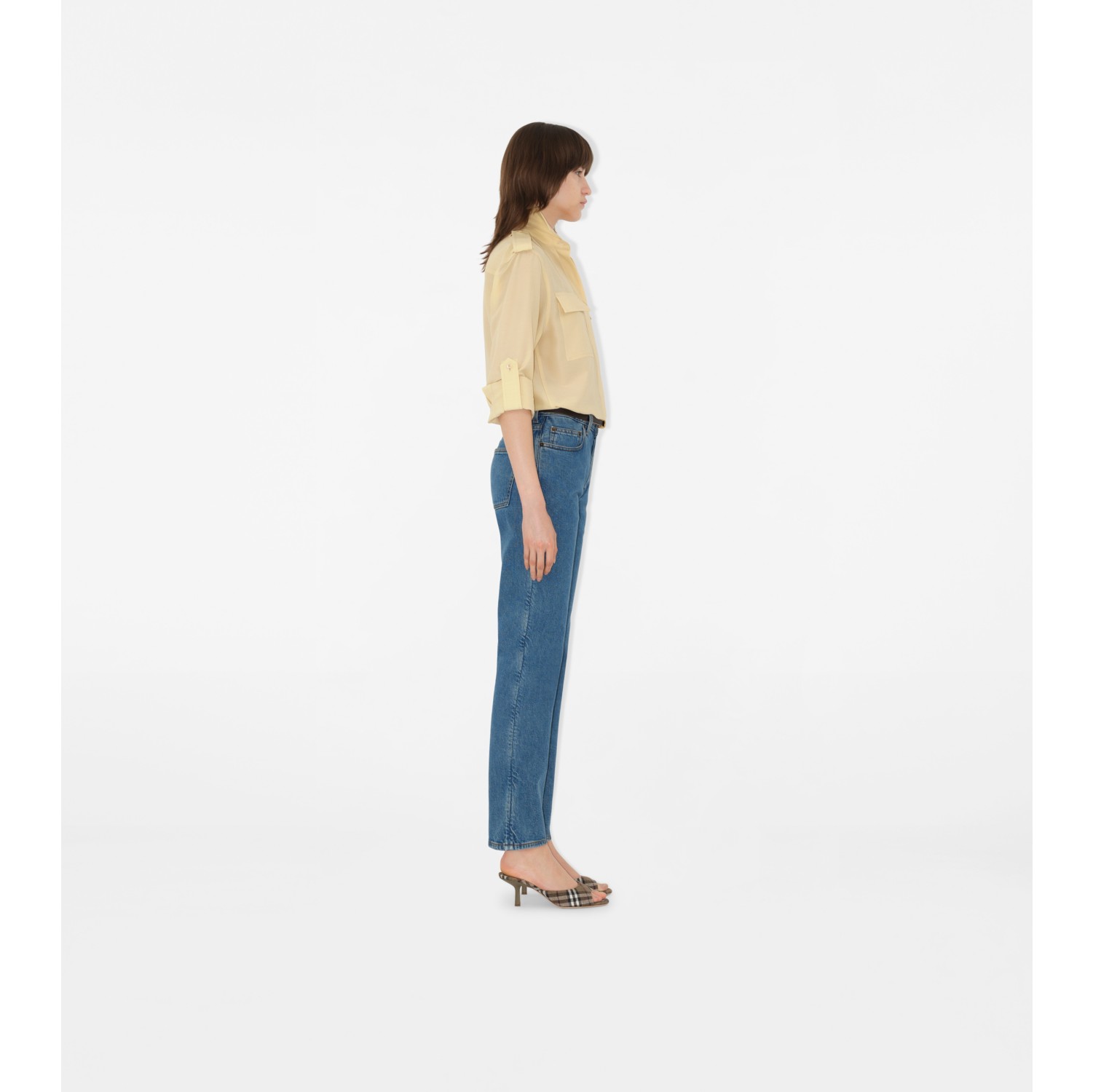 Jeans dritti a vita media