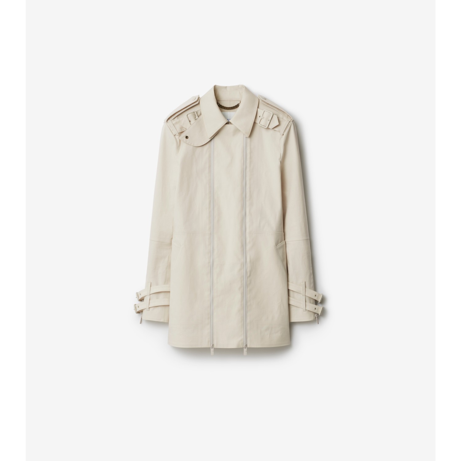 Veste trench en coton lié