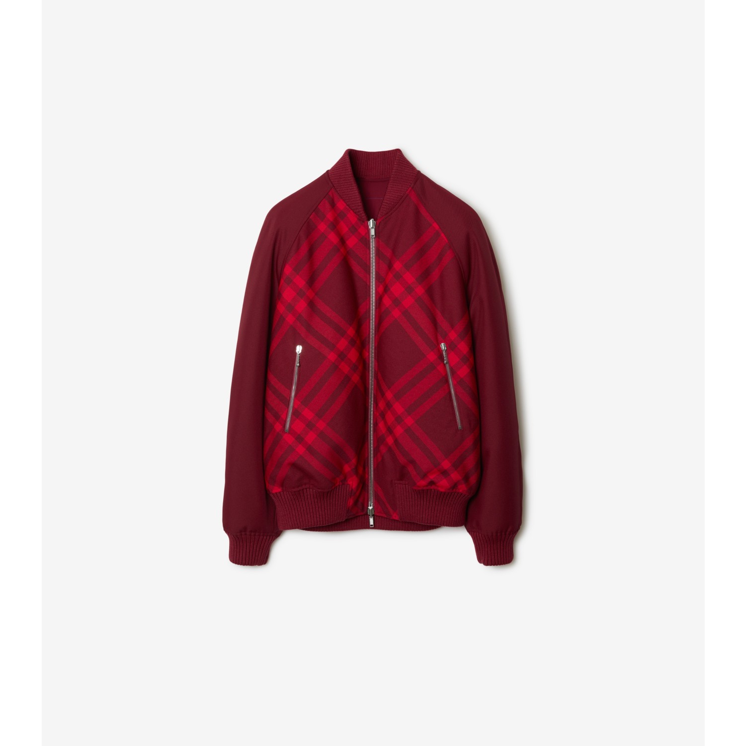 Reversible Check Bomber Jacket in Ripple - Men, Wool | Burberry® Official