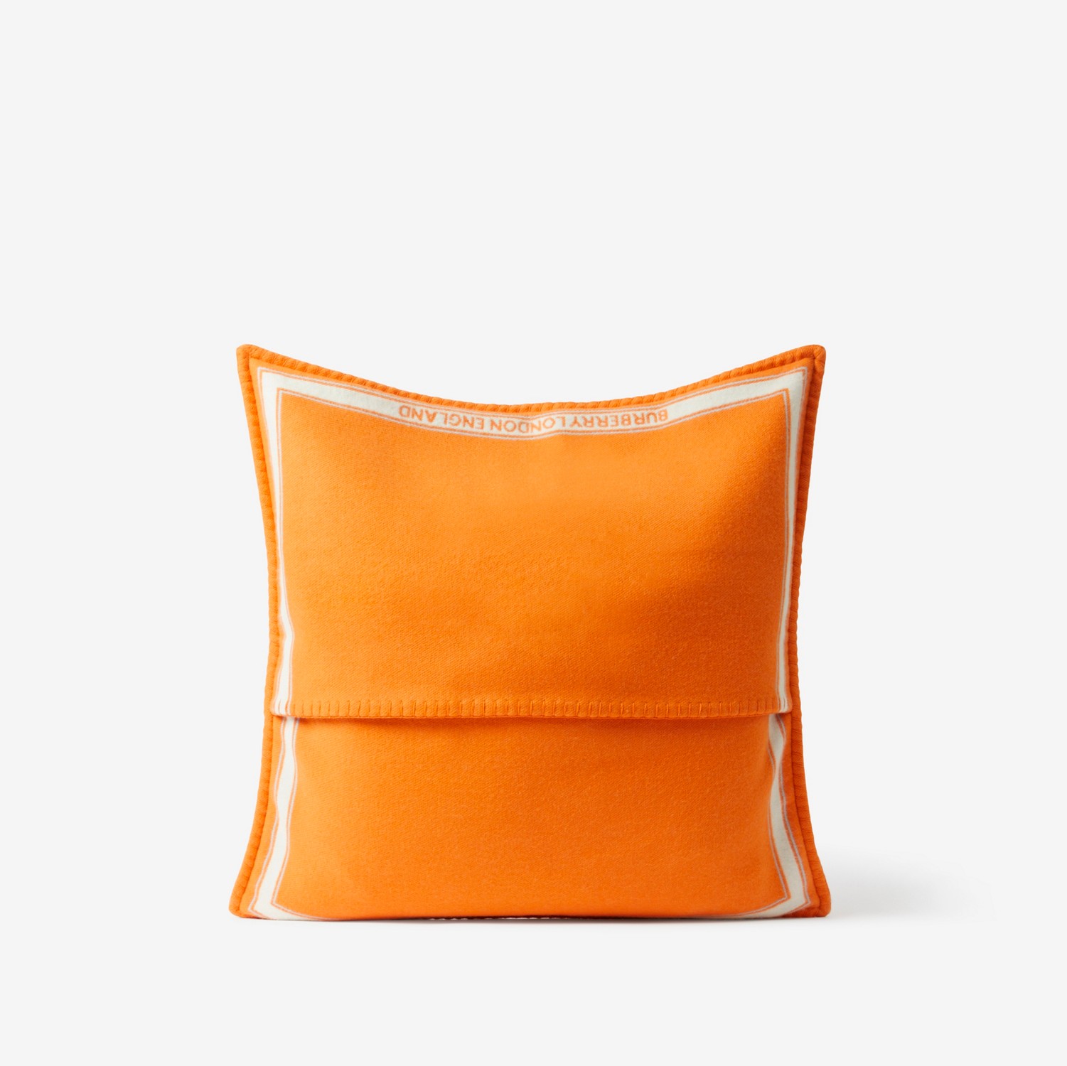 EKD Print Cashmere Wool Cushion Cover in Bright Orange - Women | Burberry® Official