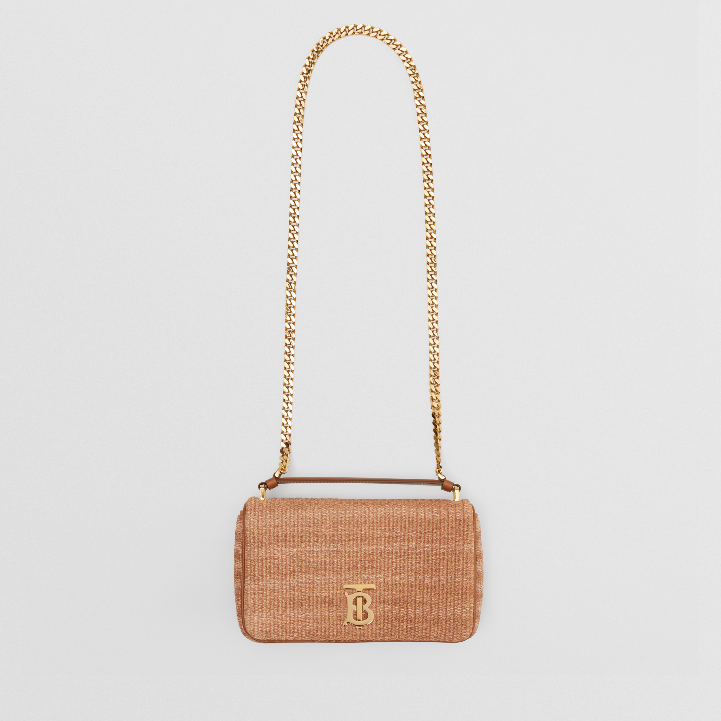 Raffia-effect Small Lola Bag in Natural - Women | Burberry® Official - 4