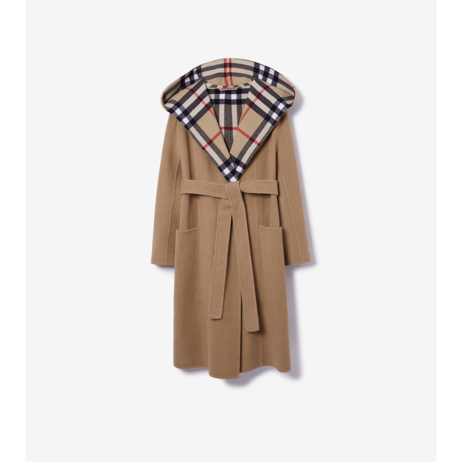 Wool Wrap Coat in Archive beige - Women, Cashmere | Burberry 