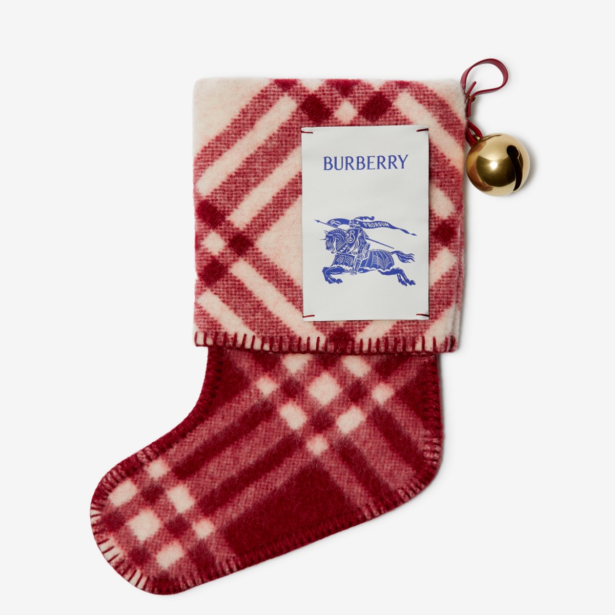 Burberry Check Wool Stocking In Ripple