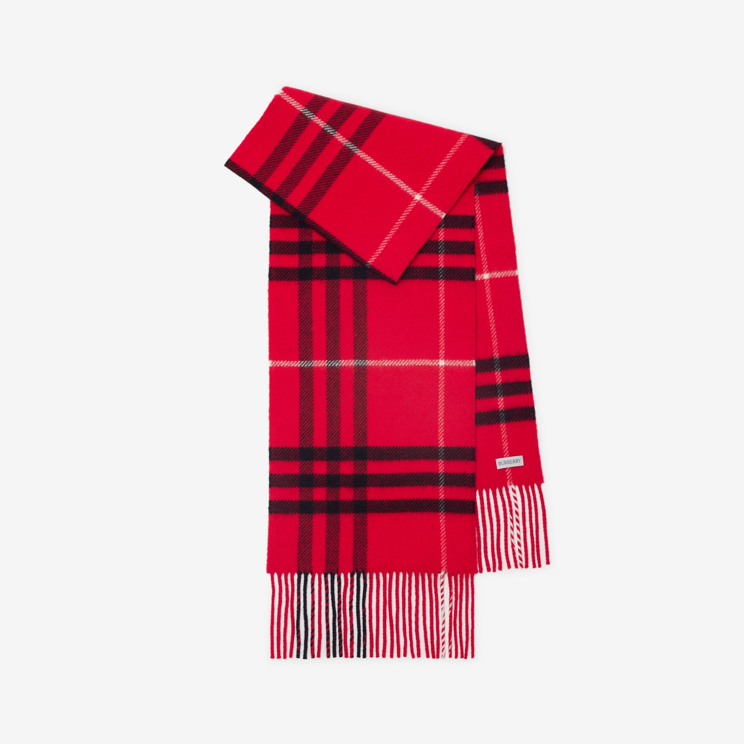Check Wool Cashmere Scarf in Pillar | Burberry® Official