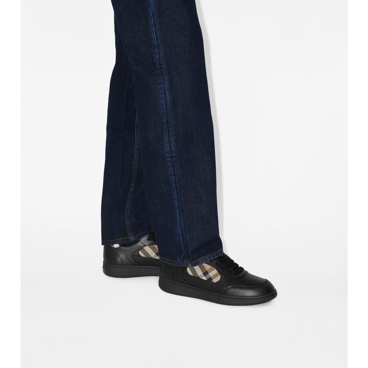  Check Leather and Terrace Sneakers​