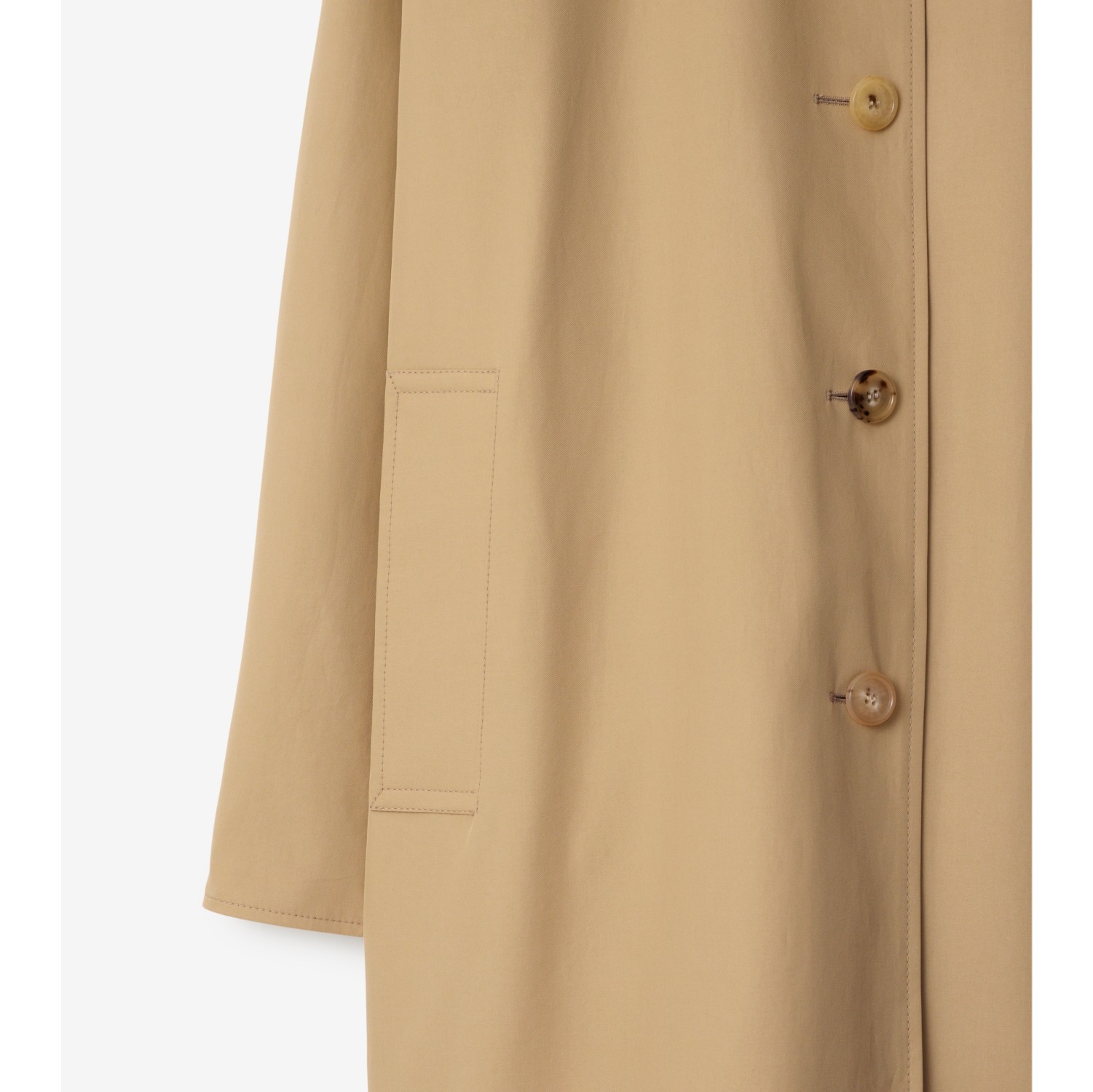 Car coat longo dupla face de gabardine