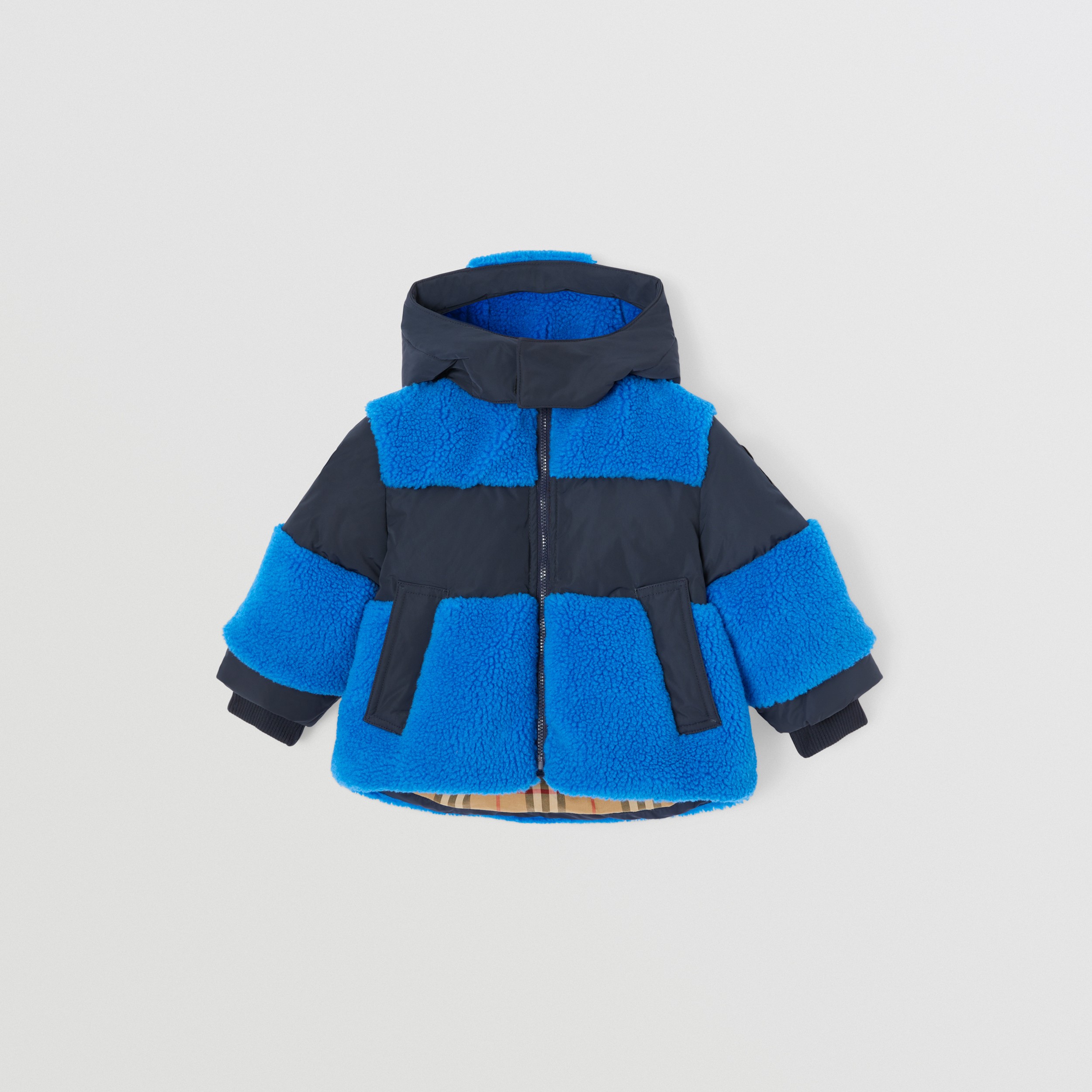 Thomas Bear Appliqué Hooded Puffer Jacket in Midnight - Children | Burberry® Official - 1