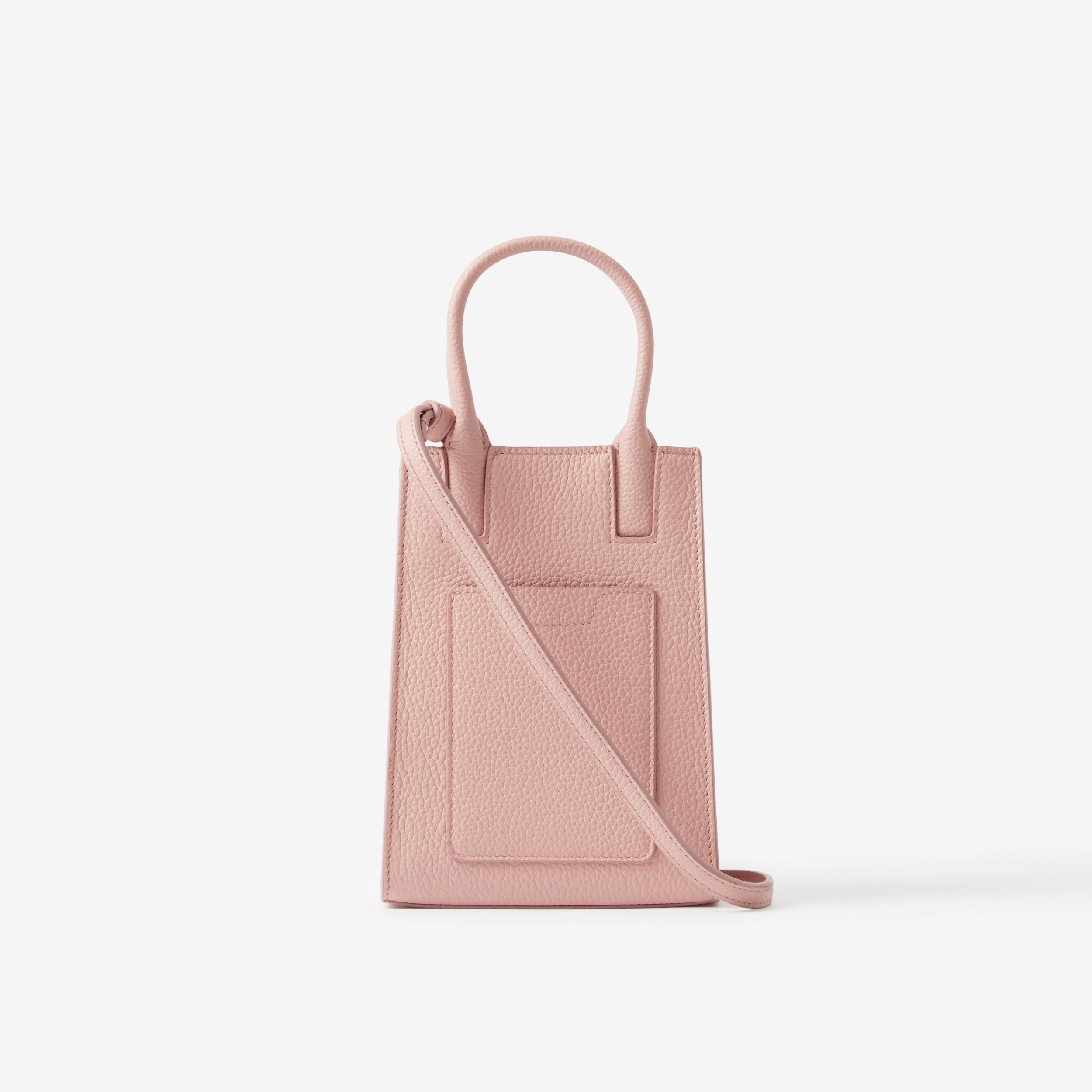 Grainy Leather Micro Frances Tote in Dusky Pink - Women | Burberry® Official - 3