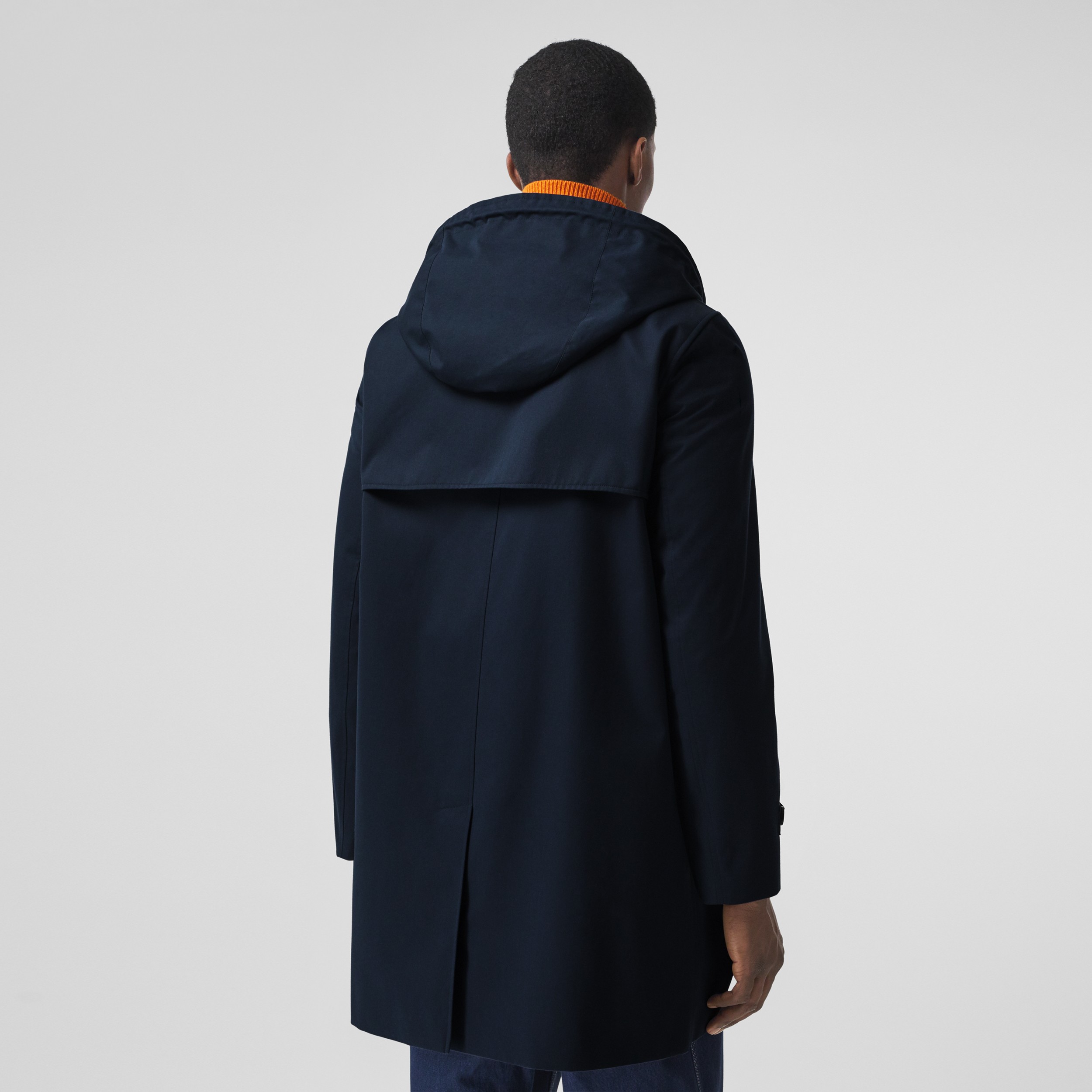 Cotton Gabardine Hooded Coat in Midnight - Men | Burberry® Official - 3