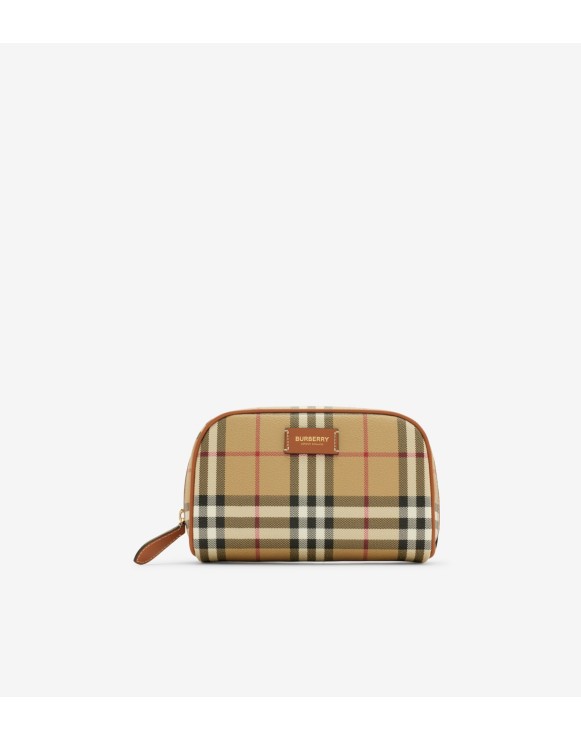 Small Check Travel Pouch