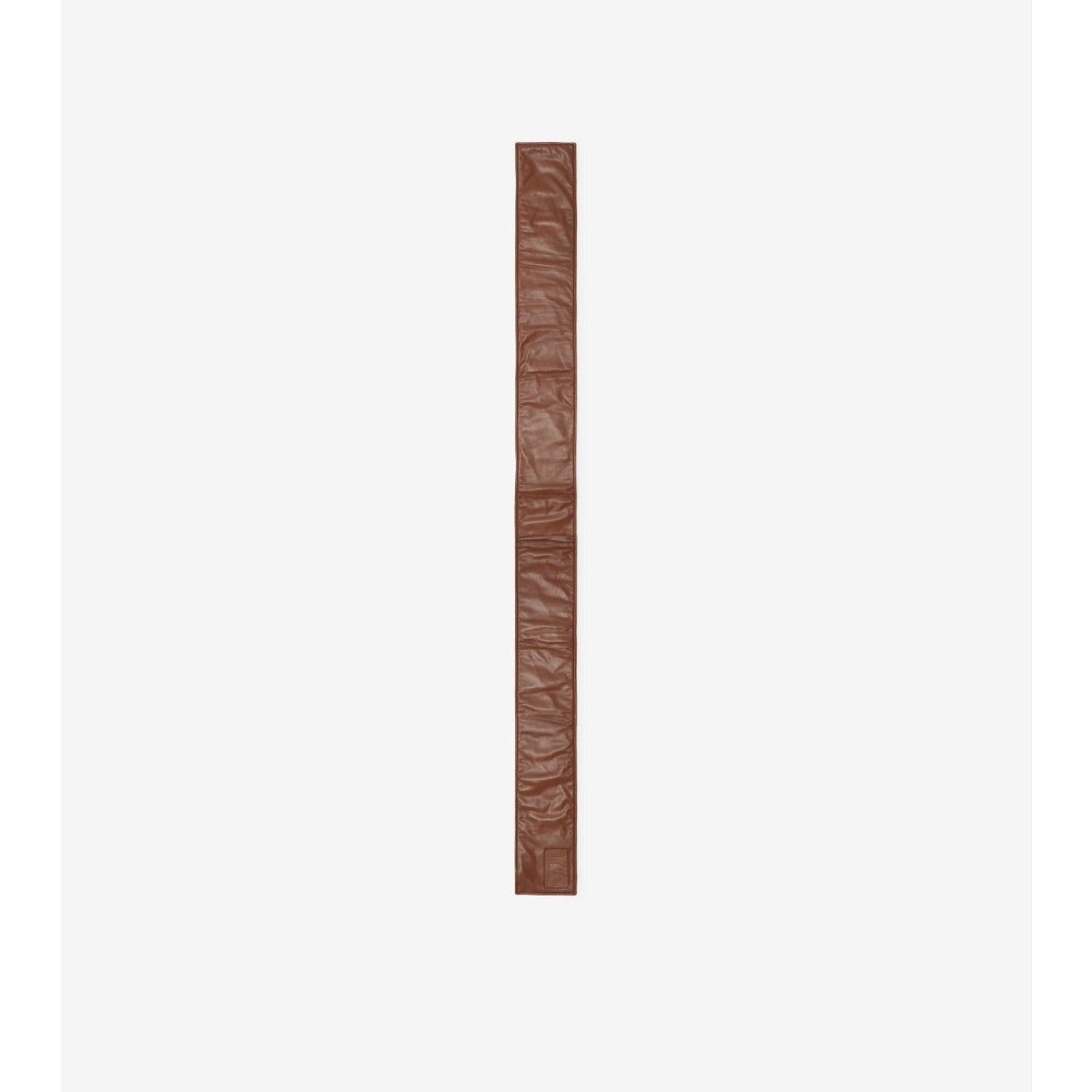  Check Narrow Reversible and Leather Scarf