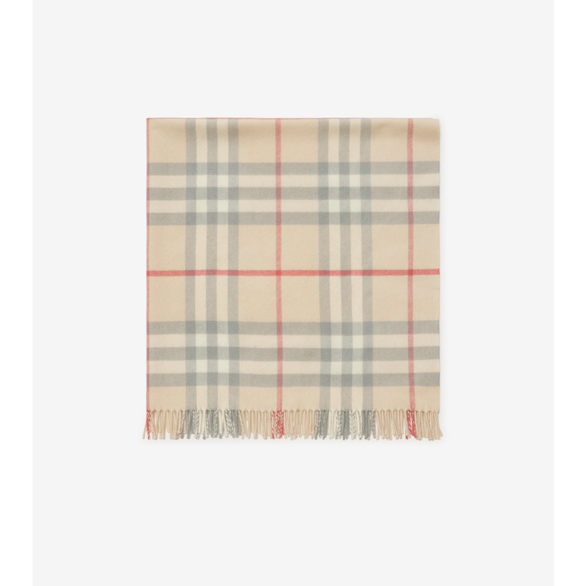 Burberry Childrens Check Wool Baby Blanket In Brown
