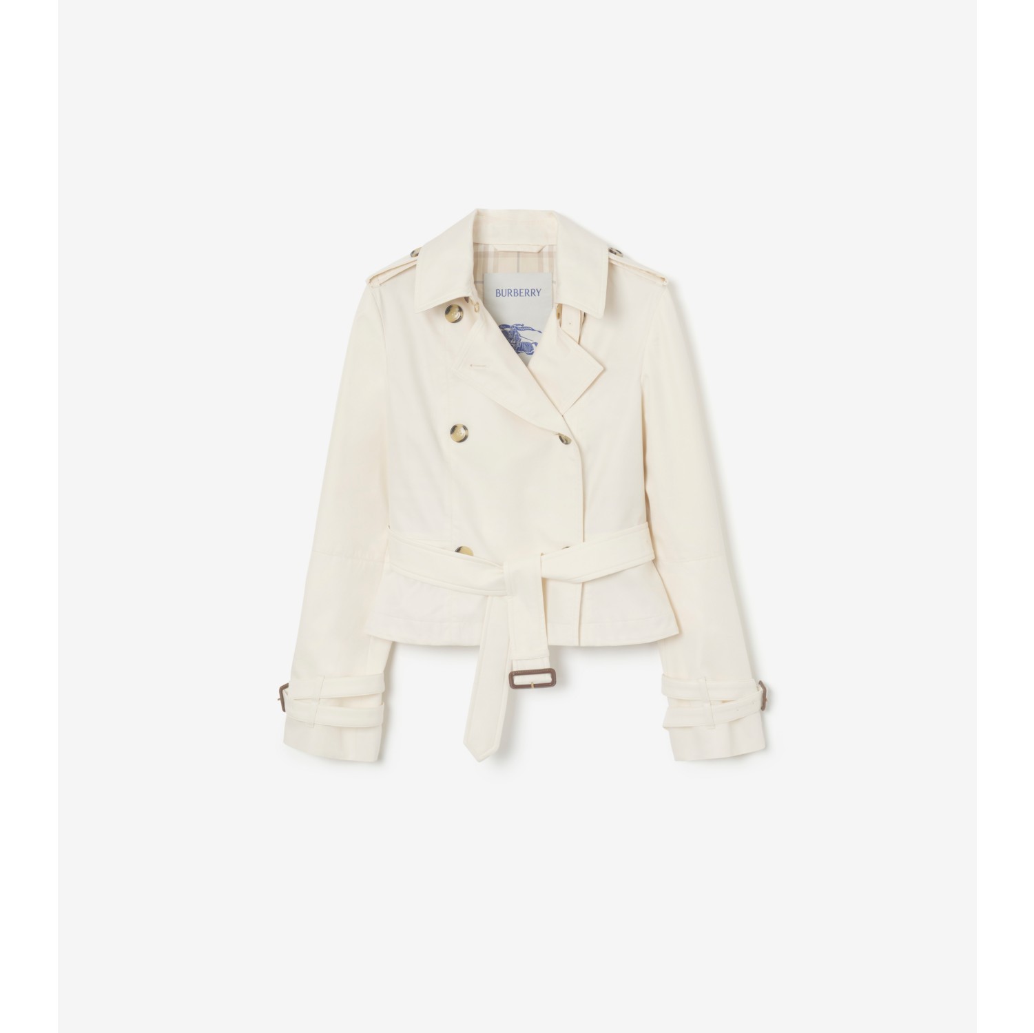 Cropped Tropical Gabardine Swarby Trench Jacket