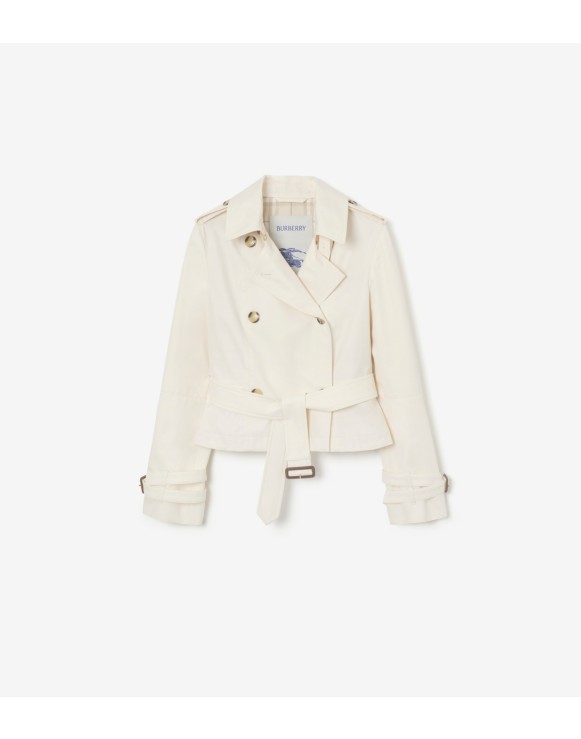 Giacca trench Swarby cropped in gabardine tropicale