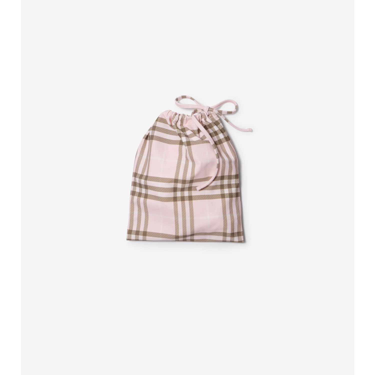 Check Bikini Top in Mallow pink - Women, Nylon | Burberry® Official