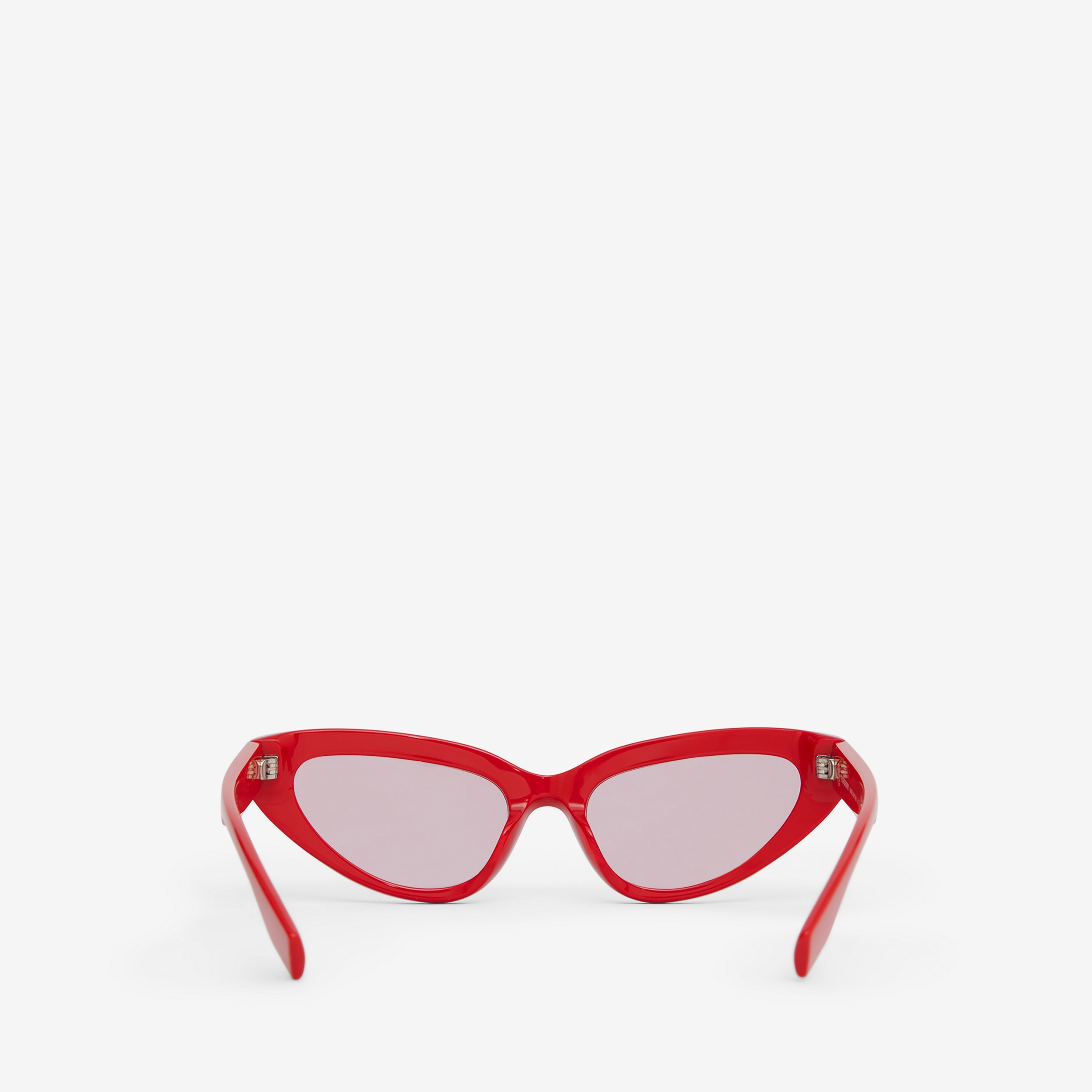 Cat-eye Frame Sunglasses in Red - Women | Burberry® Official - 3