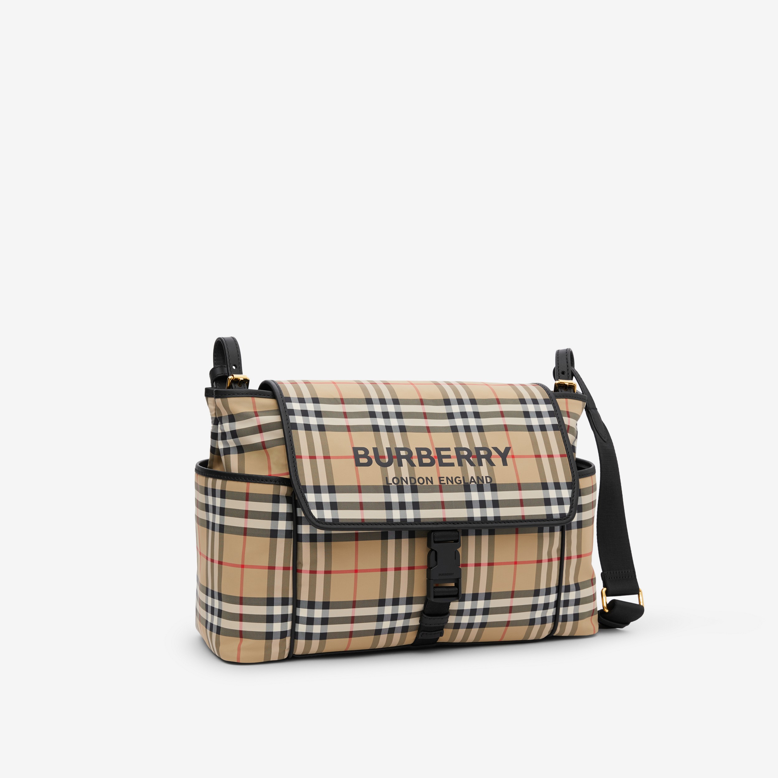 Vintage Check Nylon Baby Changing Bag in Archive Beige - Children | Burberry® Official - 2
