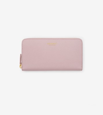 ラージ レザー ジップウォレット (ライラックピンク) - ウィメンズ